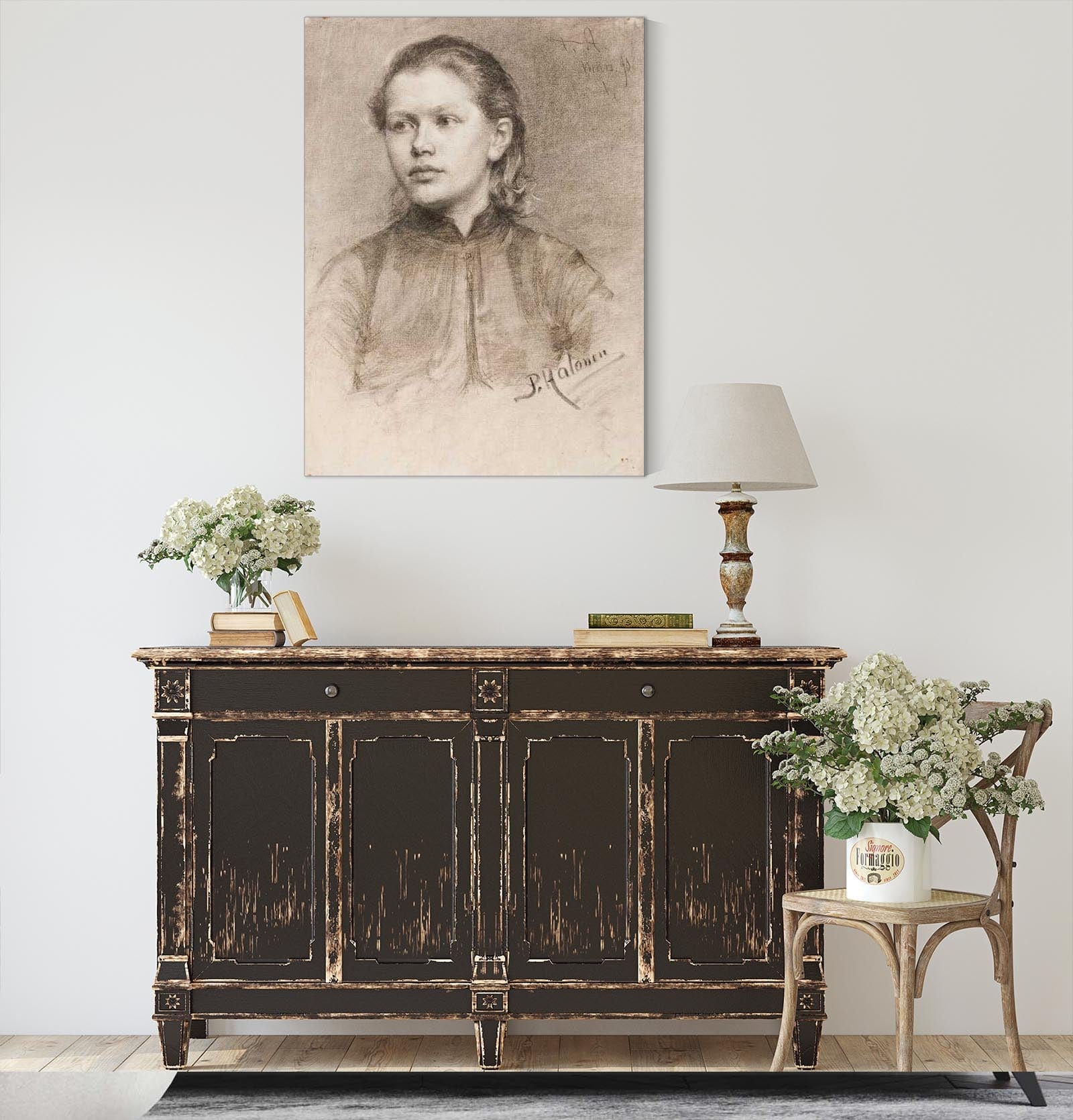 Portrait Of A Young Woman by Pekka Halonen - Image 4