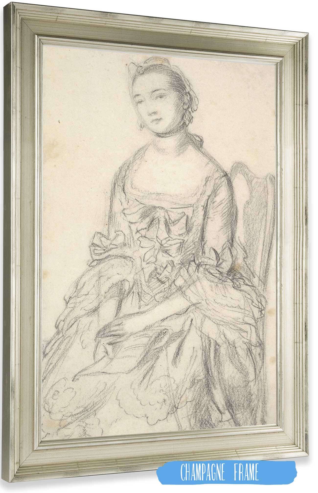 Portrait Of A Young Woman Seated by Thomas Gainsborough