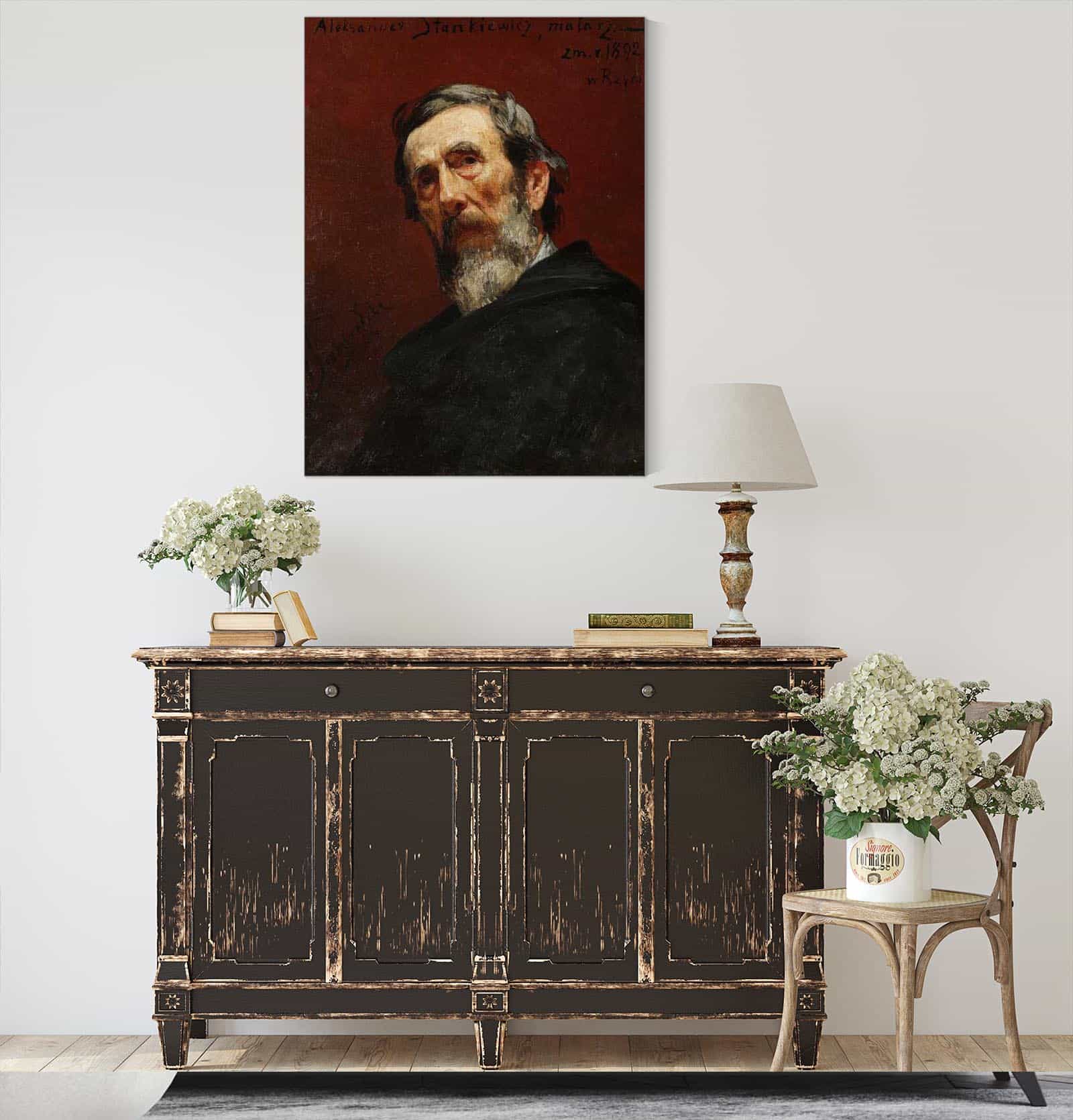 Portrait Of Aleksander Stankiewicz Painter S by Henryk Siemiradzki - Image 4