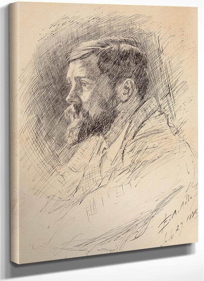Portrait Of Alfred Parsons R.A. 1886 By Frank Robert Harper