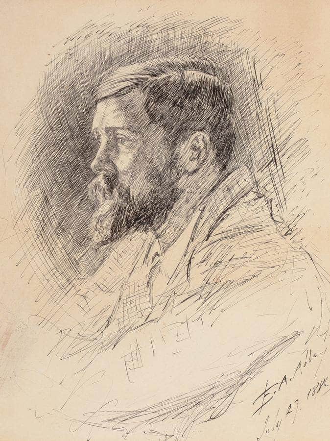 Portrait Of Alfred Parsons R.A. 1886 By Frank Robert Harper - Image 6