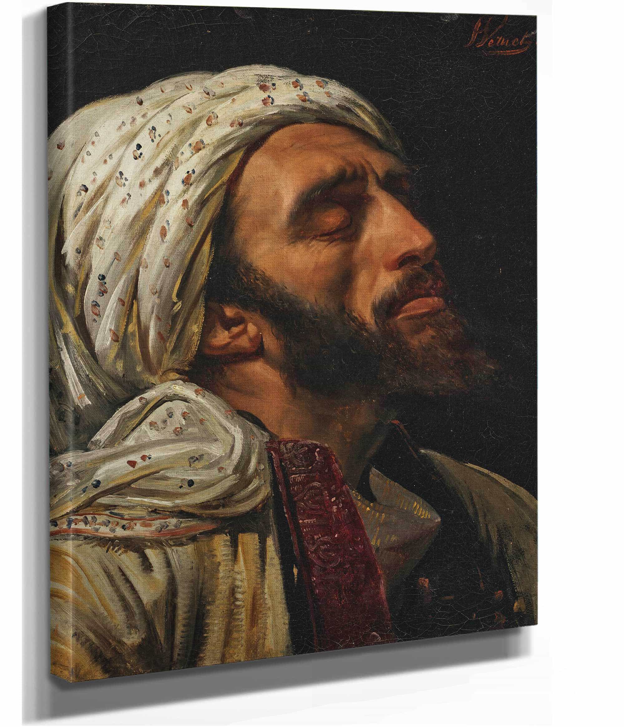Portrait Of An Arab Man by Horace Vernet - Image 2
