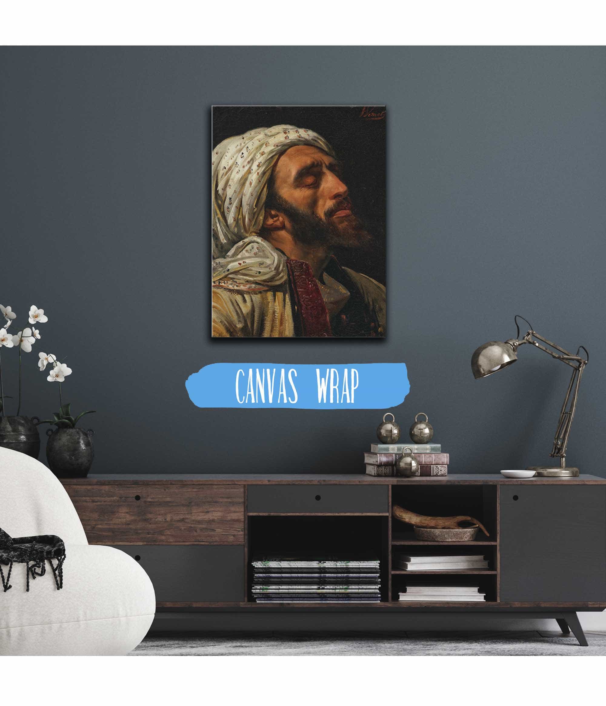Portrait Of An Arab Man by Horace Vernet - Image 3