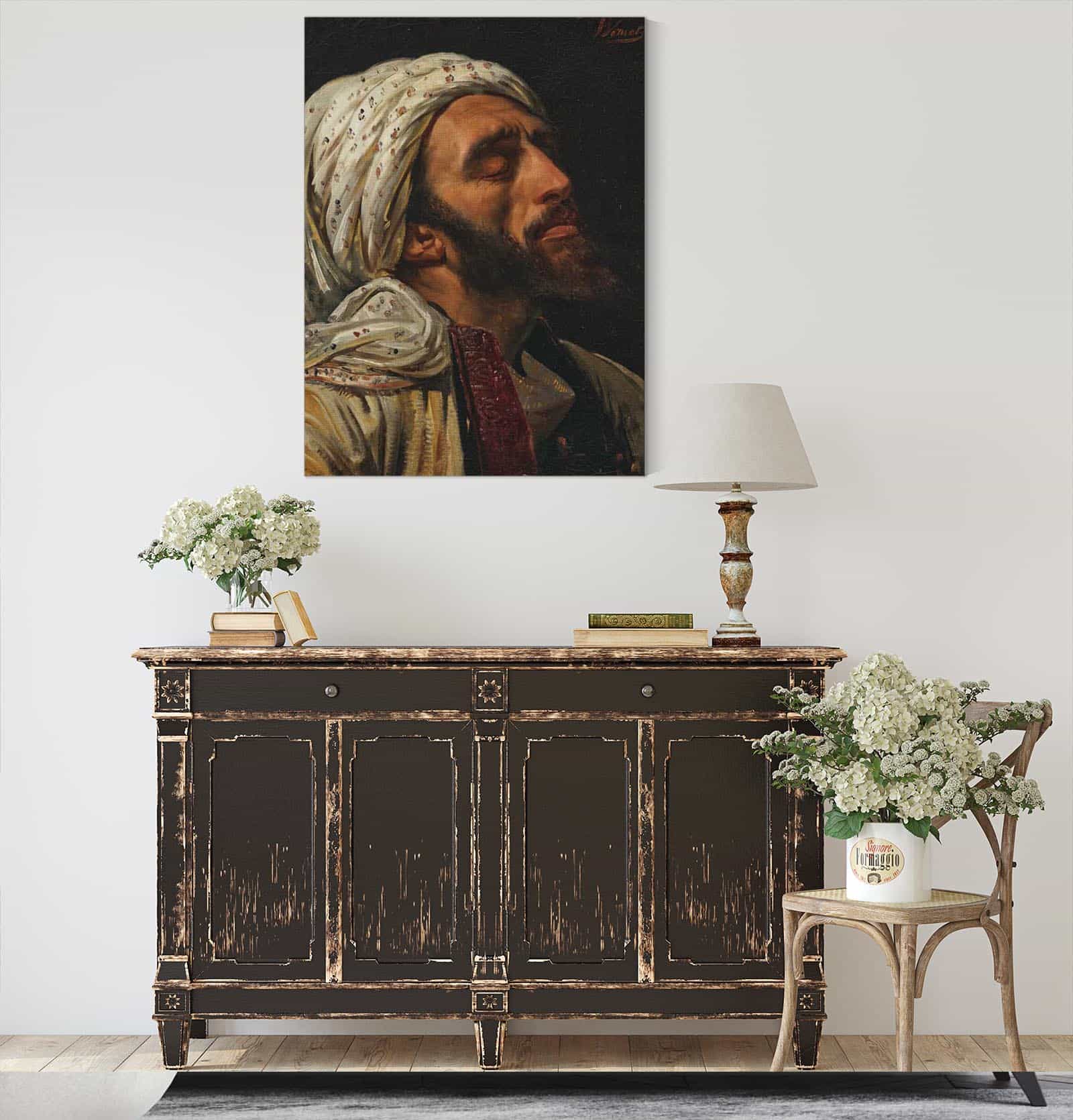 Portrait Of An Arab Man by Horace Vernet - Image 4
