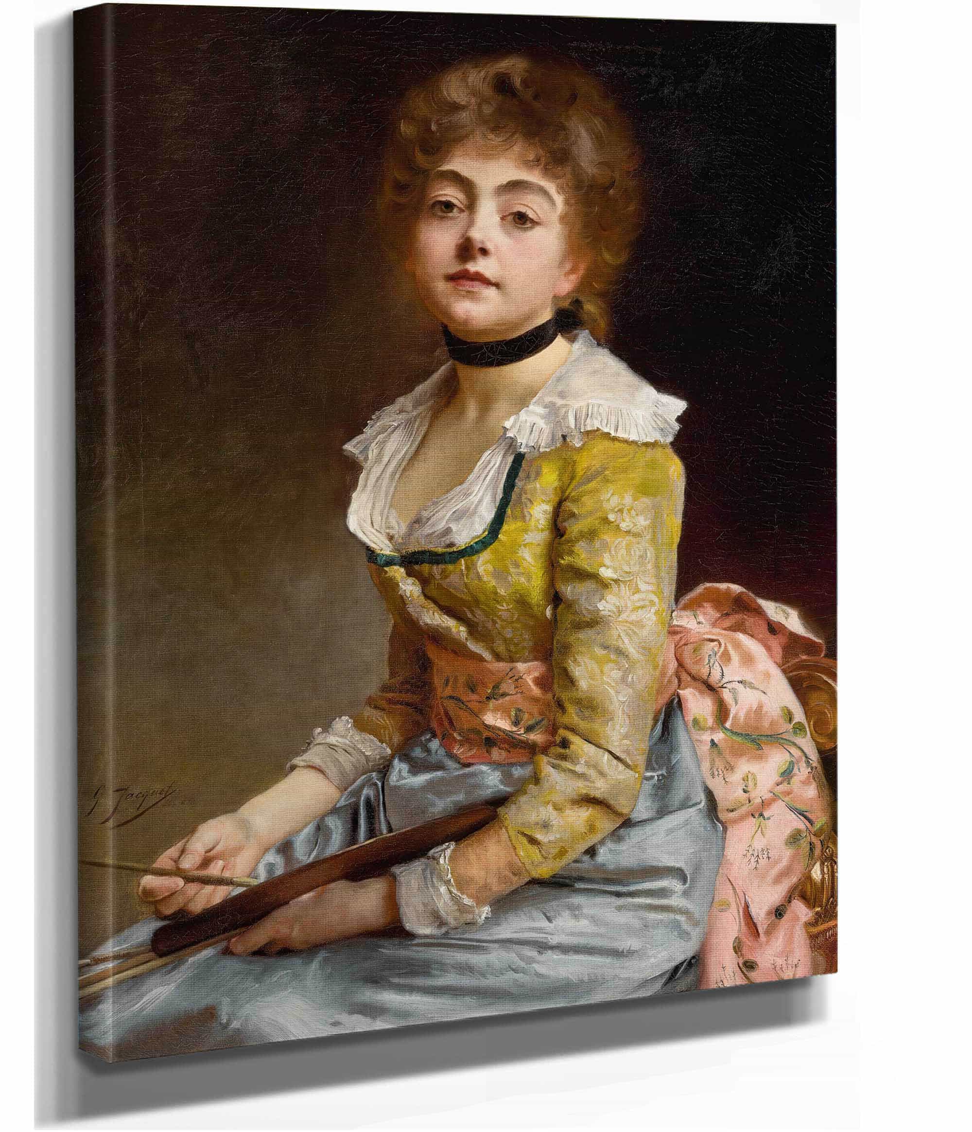 Portrait Of An Artist by Gustave Jean Jacquet - Image 2