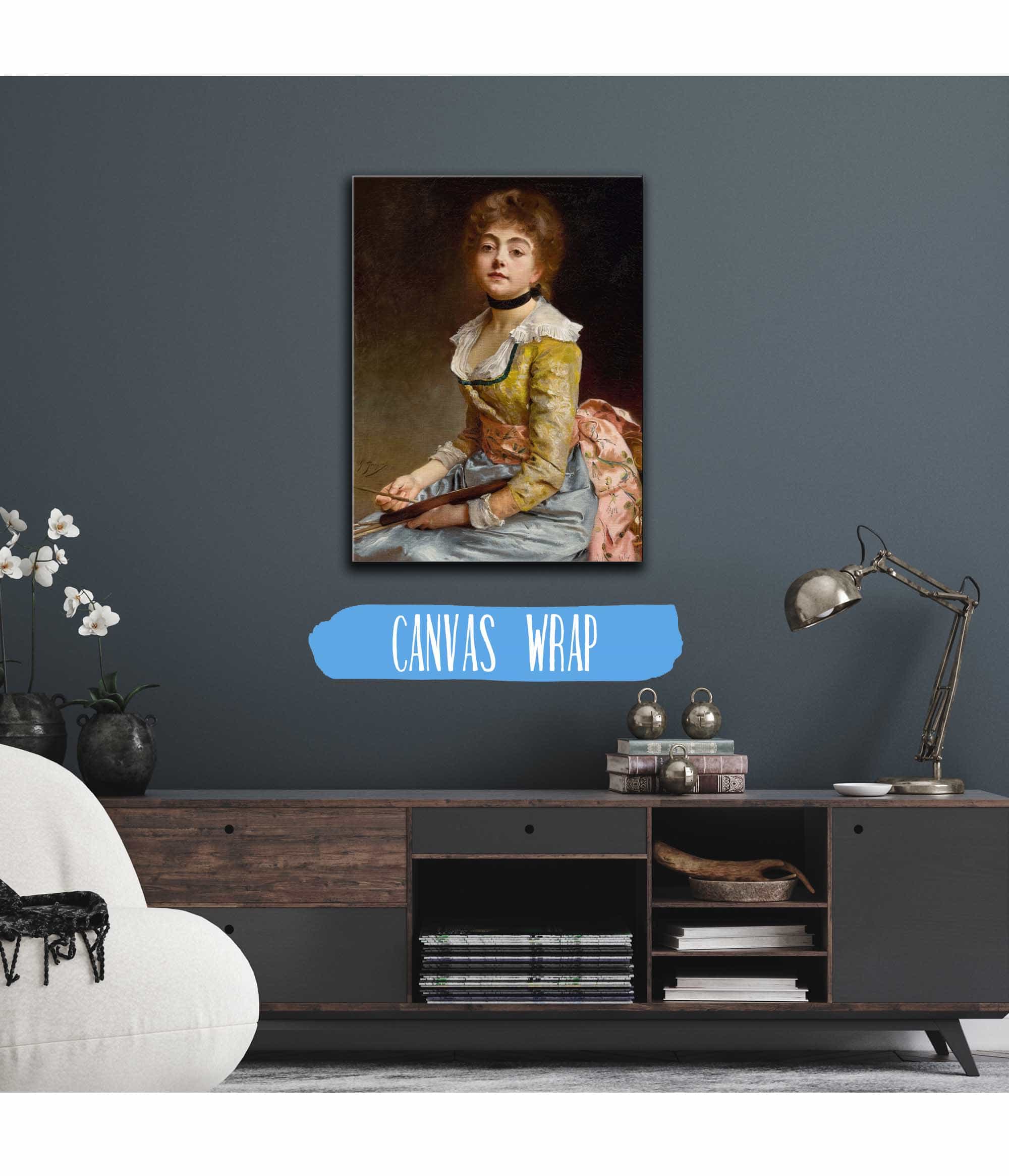 Portrait Of An Artist by Gustave Jean Jacquet - Image 3