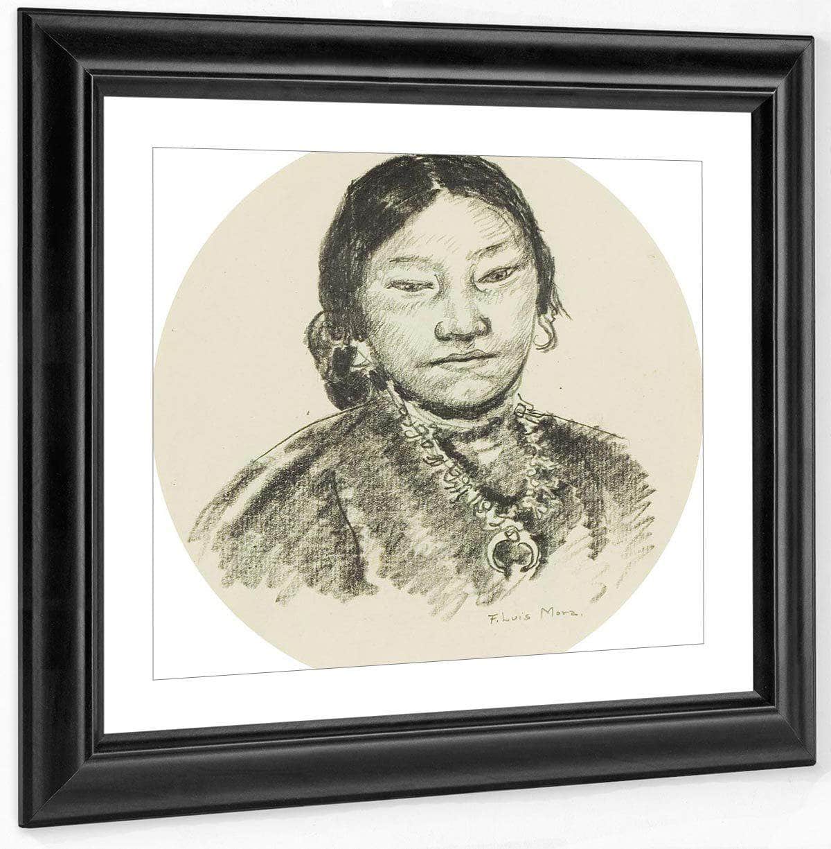 Portrait Of An Indian Woman By Francis Luis Mora - Image 2