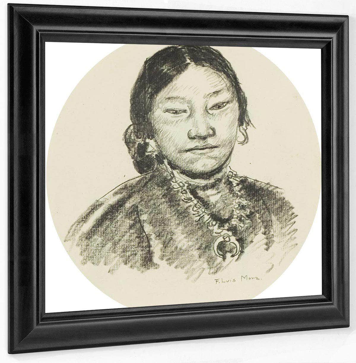 Portrait Of An Indian Woman By Francis Luis Mora - Image 6