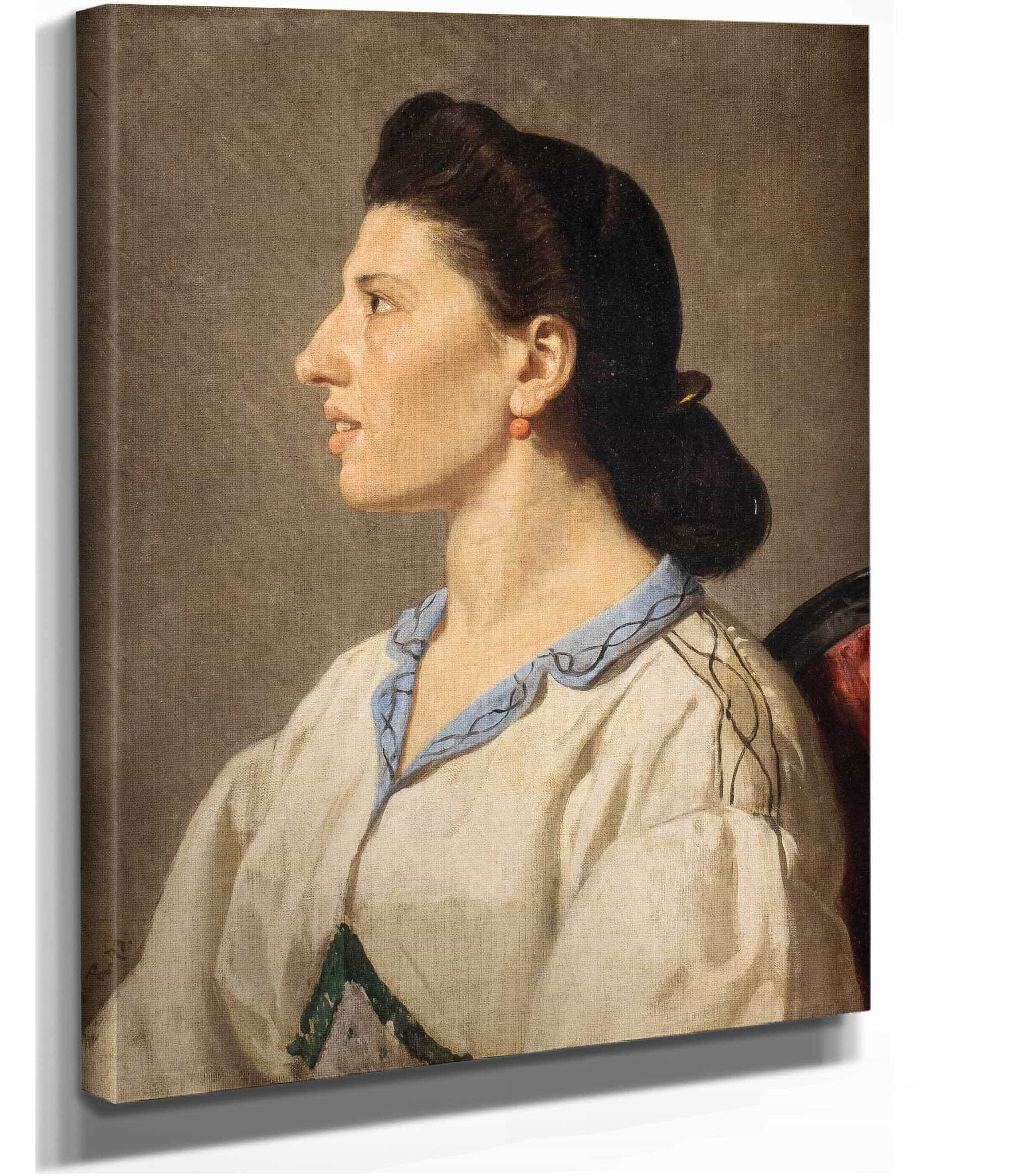 Portrait Of An Italian Woman by Anselm Feuerbach - Image 2
