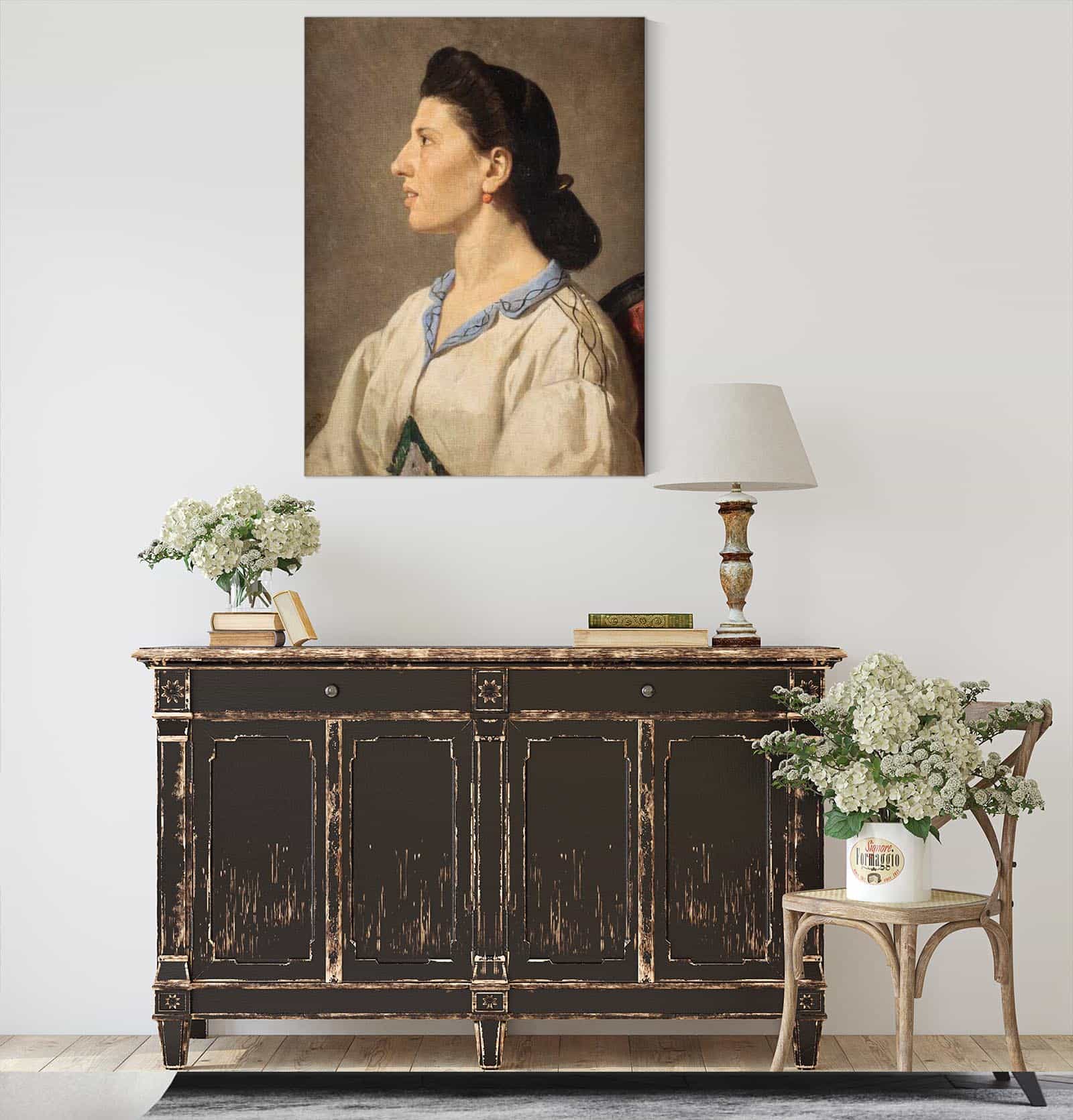 Portrait Of An Italian Woman by Anselm Feuerbach - Image 4