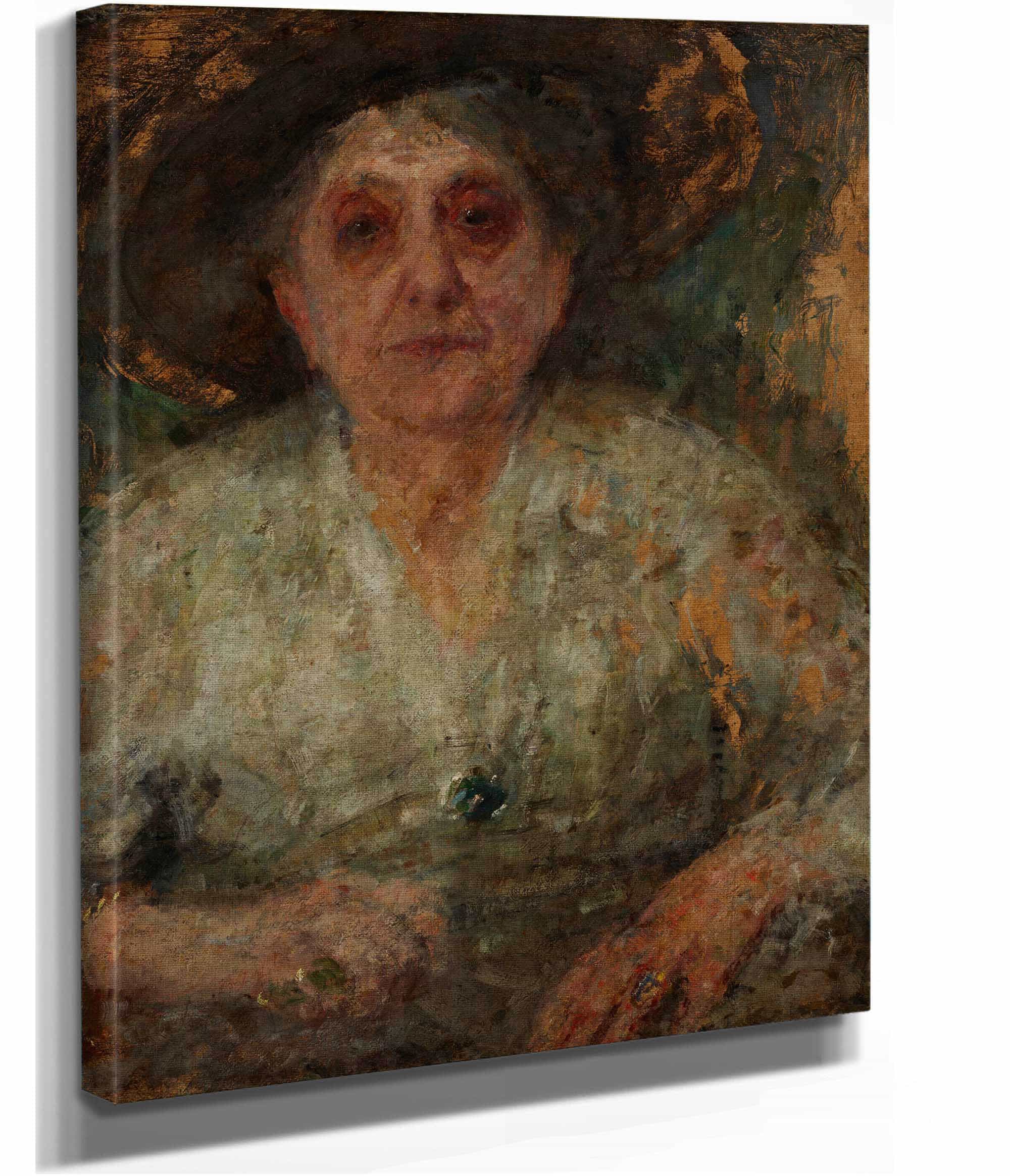 Portrait Of An Older Lady by Olga Boznanska - Image 2