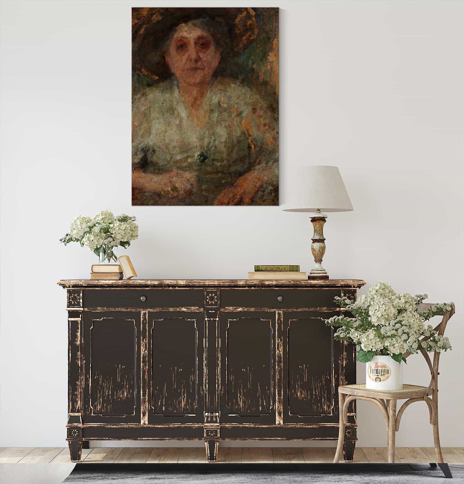Portrait Of An Older Lady by Olga Boznanska - Image 4
