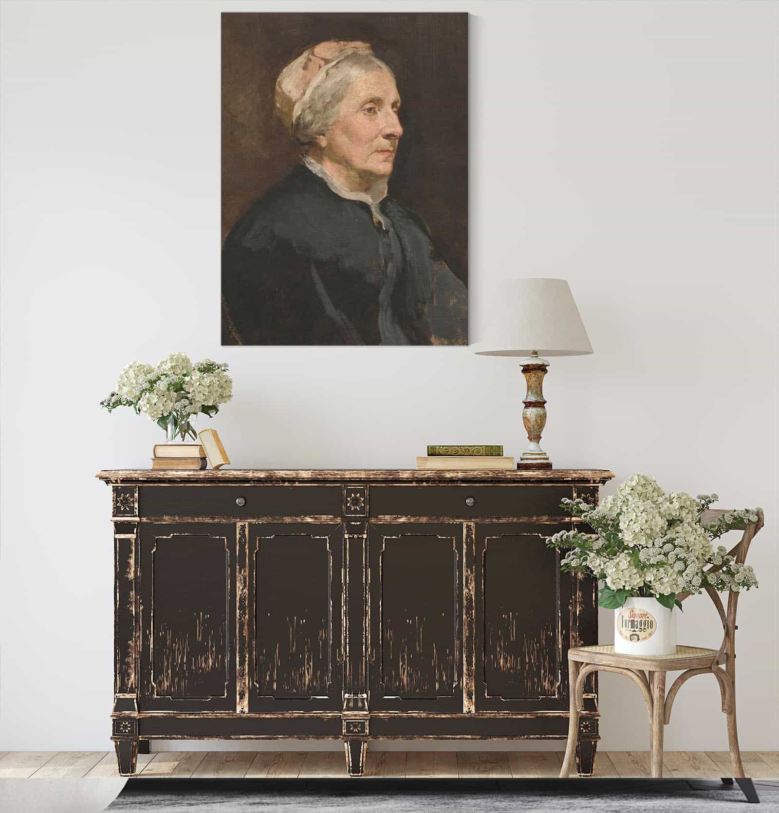 Portrait Of An Older Woman by Edwin Austin Abbey - Image 3