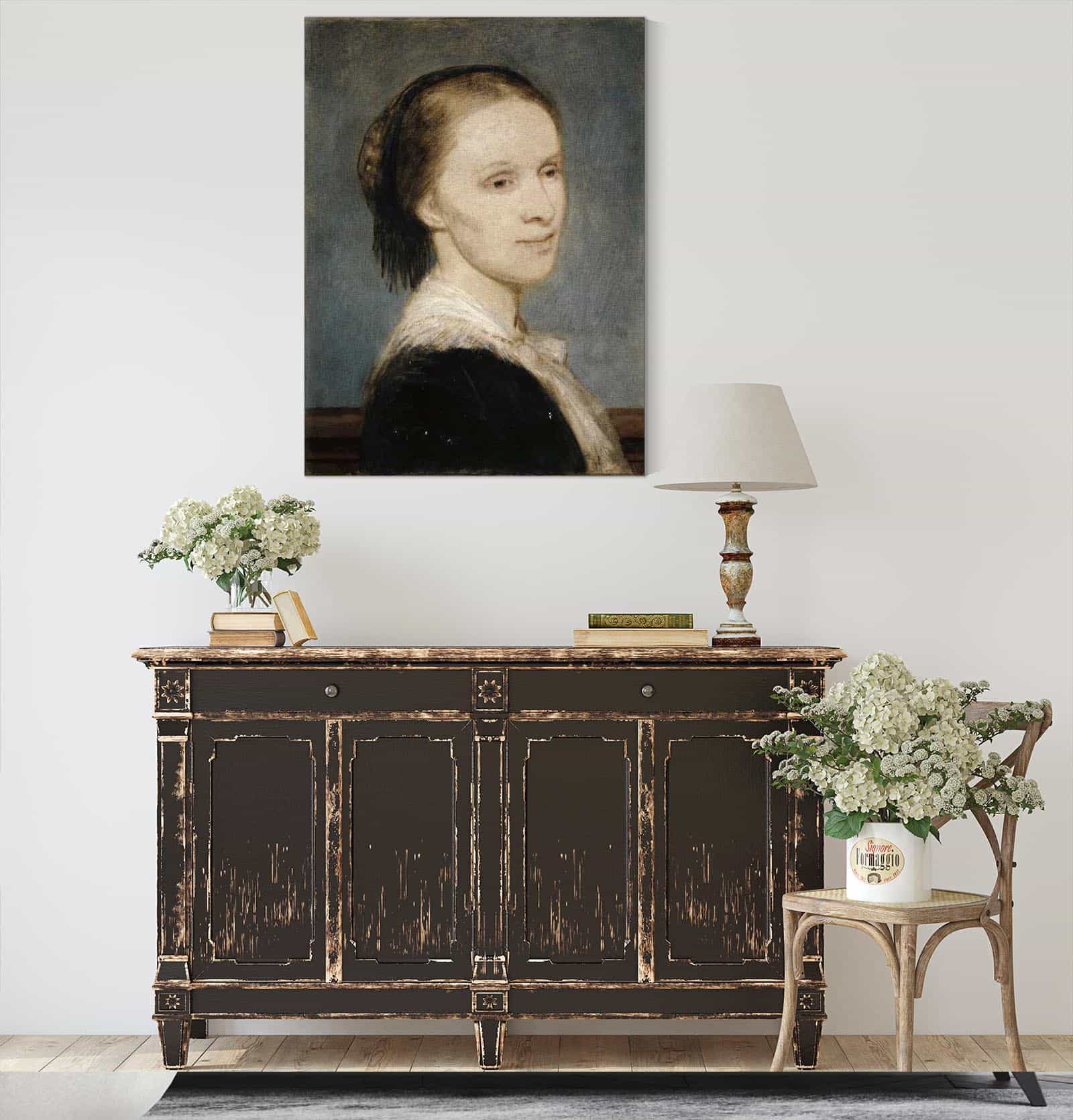 Portrait Of Anna Elisabeth Burckhardt Brenner by Arnold Bocklin - Image 4