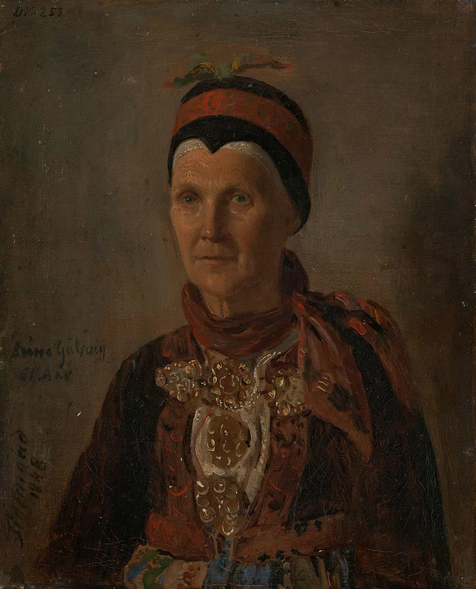 Portrait Of Anna Gulsvig by Adolph Tidemand