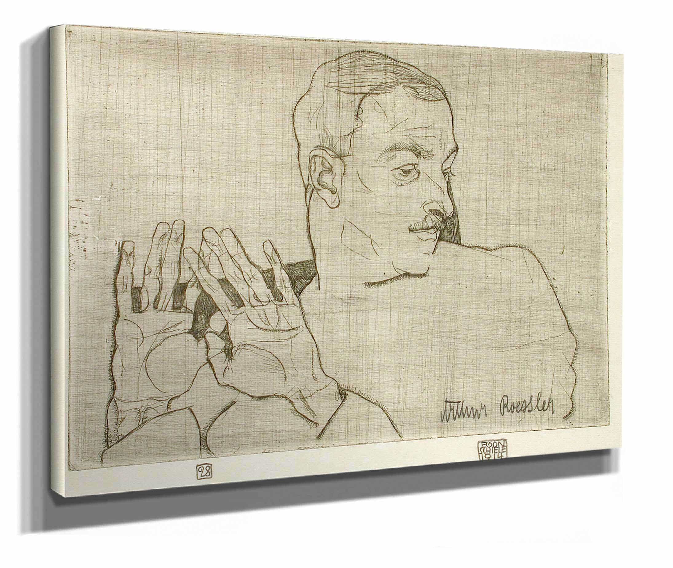 Portrait Of Arthur Roessler by Egon Schiele - Image 2