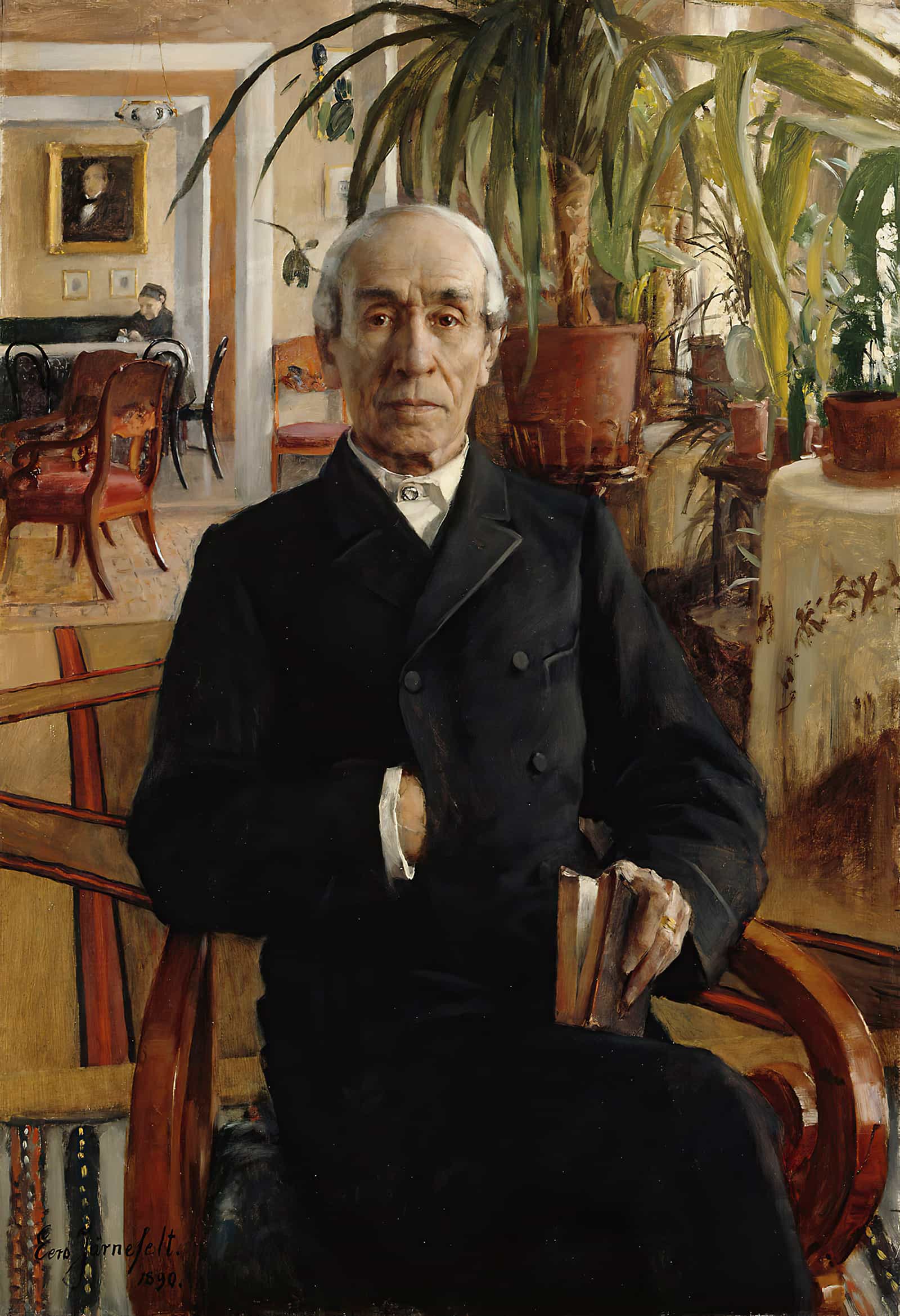Portrait Of Baron Johan Philip Palmen Vice Chancellor Of The University by Eero Jarnefelt