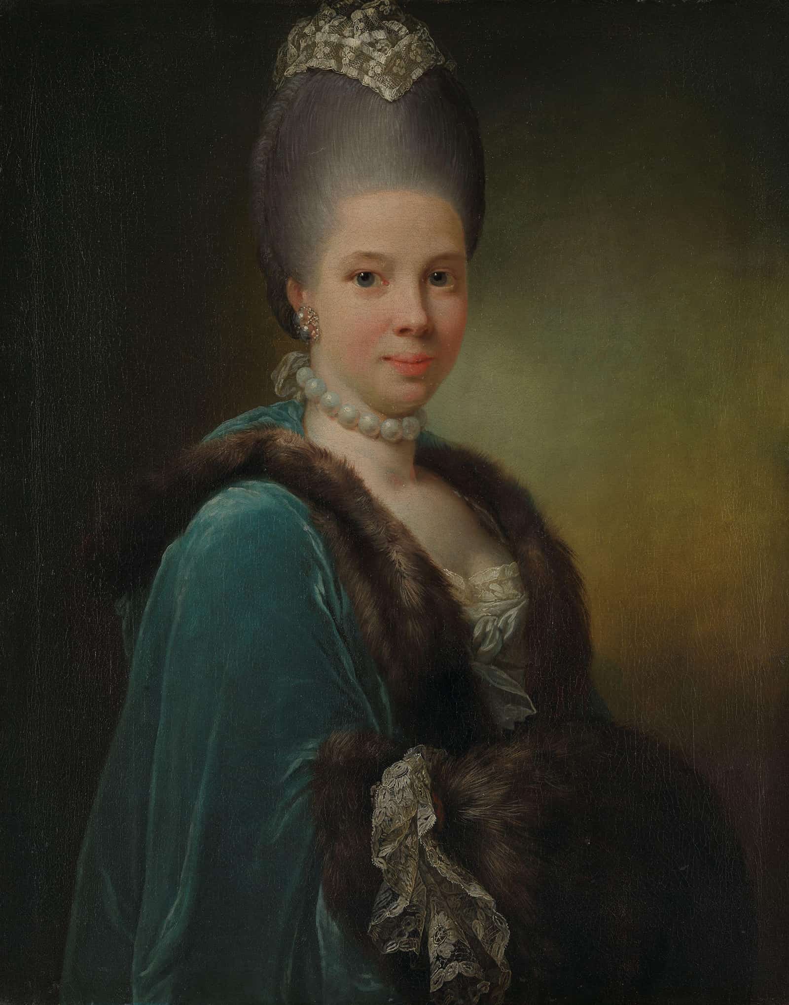 Portrait Of Bodilla Birgitte Von Munthe Af Morgenstierne by Jens Juel - Image 2