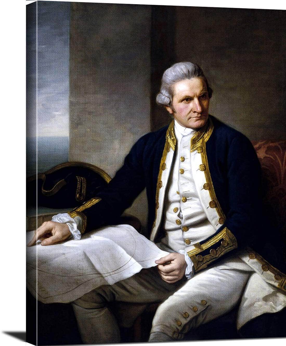 Portrait Of Captain James Cook Painting Nathaniel Dance Canvas Art - Image 3