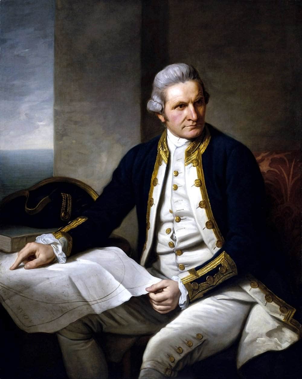 Portrait Of Captain James Cook Painting Nathaniel Dance Canvas Art - Image 5