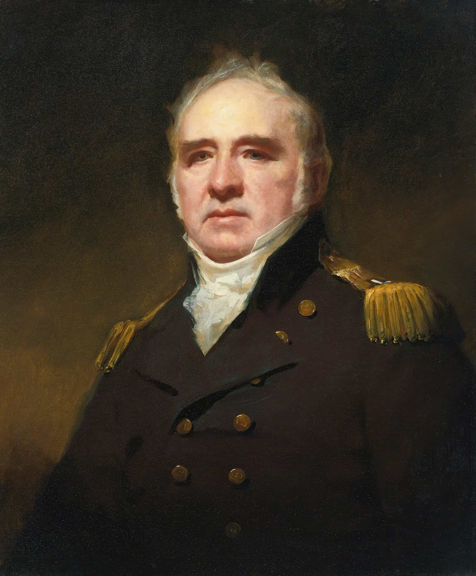 Portrait Of Captain James Forbes Drummond Rn Of Hawthornden by Sir Henry Raeburn