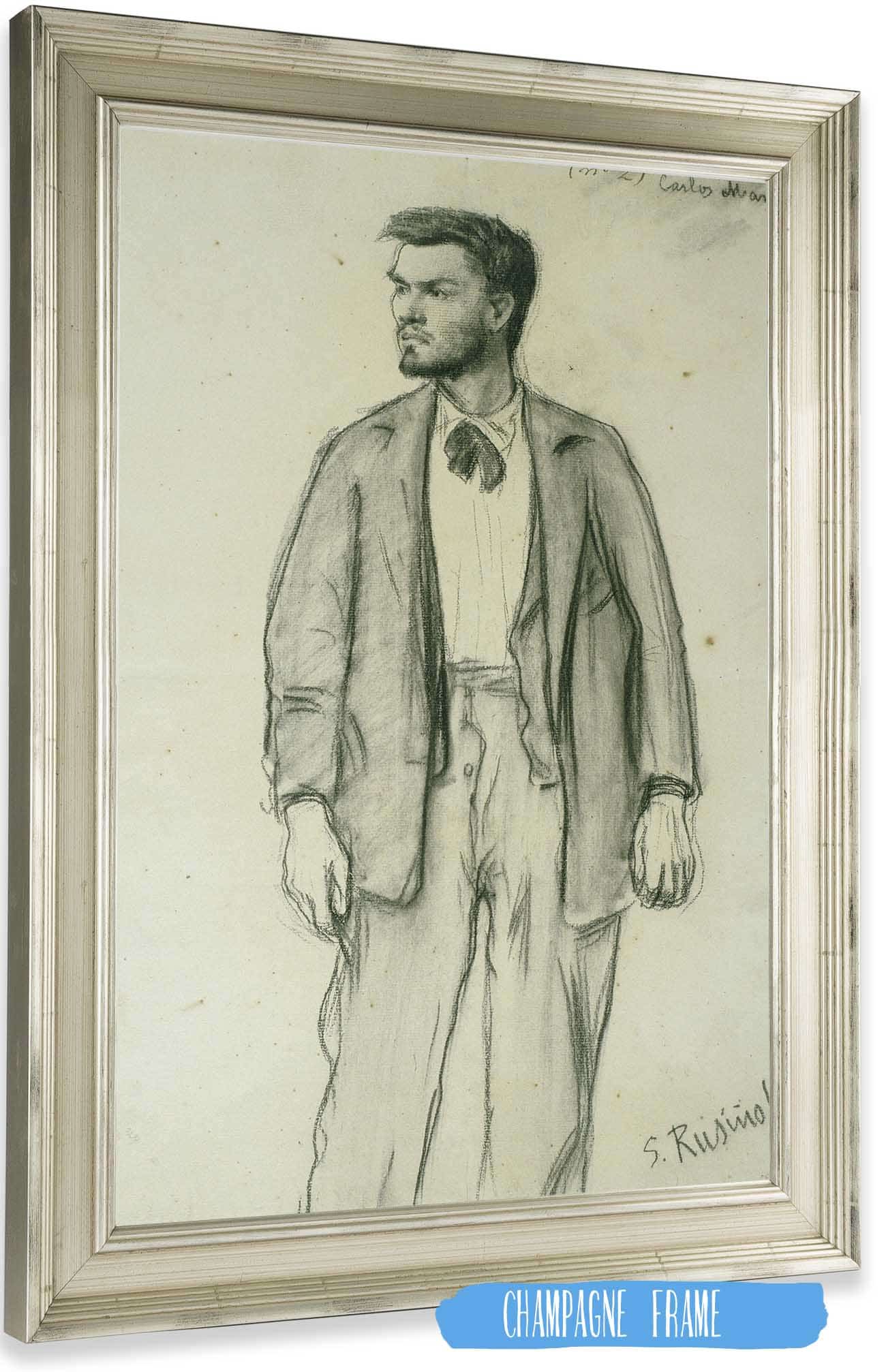 Portrait Of Carles Mani by Santiago Rusinol