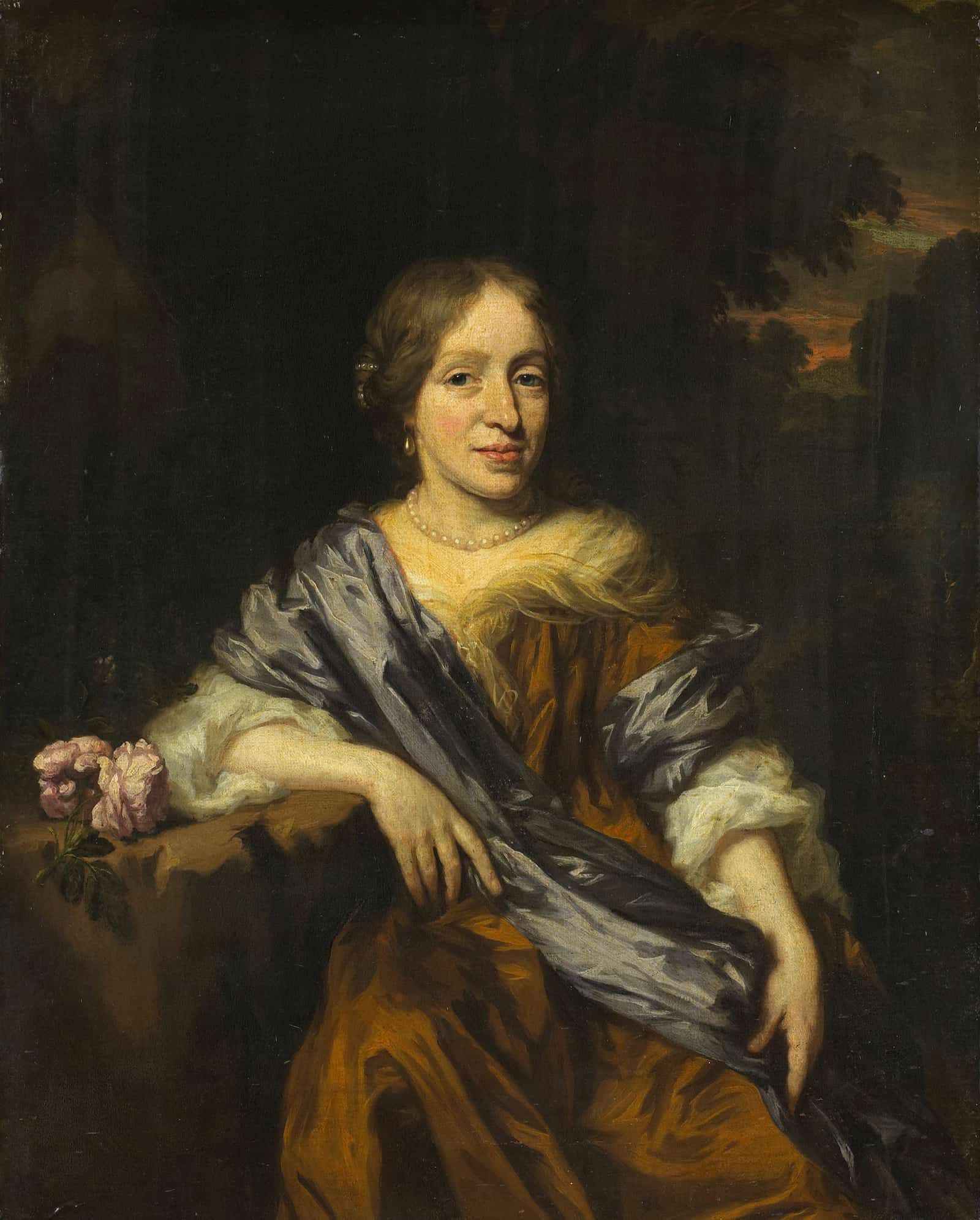 Portrait Of Catharina Pottey Sister Of Willem And Sara Pottey by Nicolaes Maes
