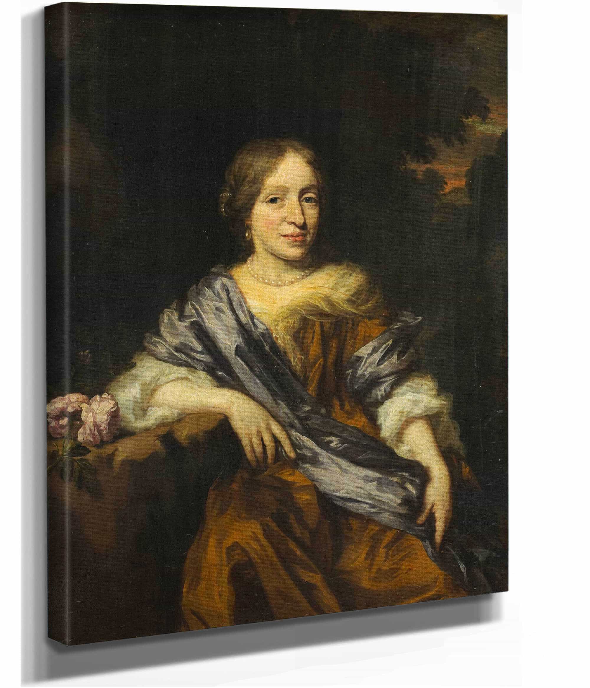 Portrait Of Catharina Pottey Sister Of Willem And Sara Pottey by Nicolaes Maes - Image 2