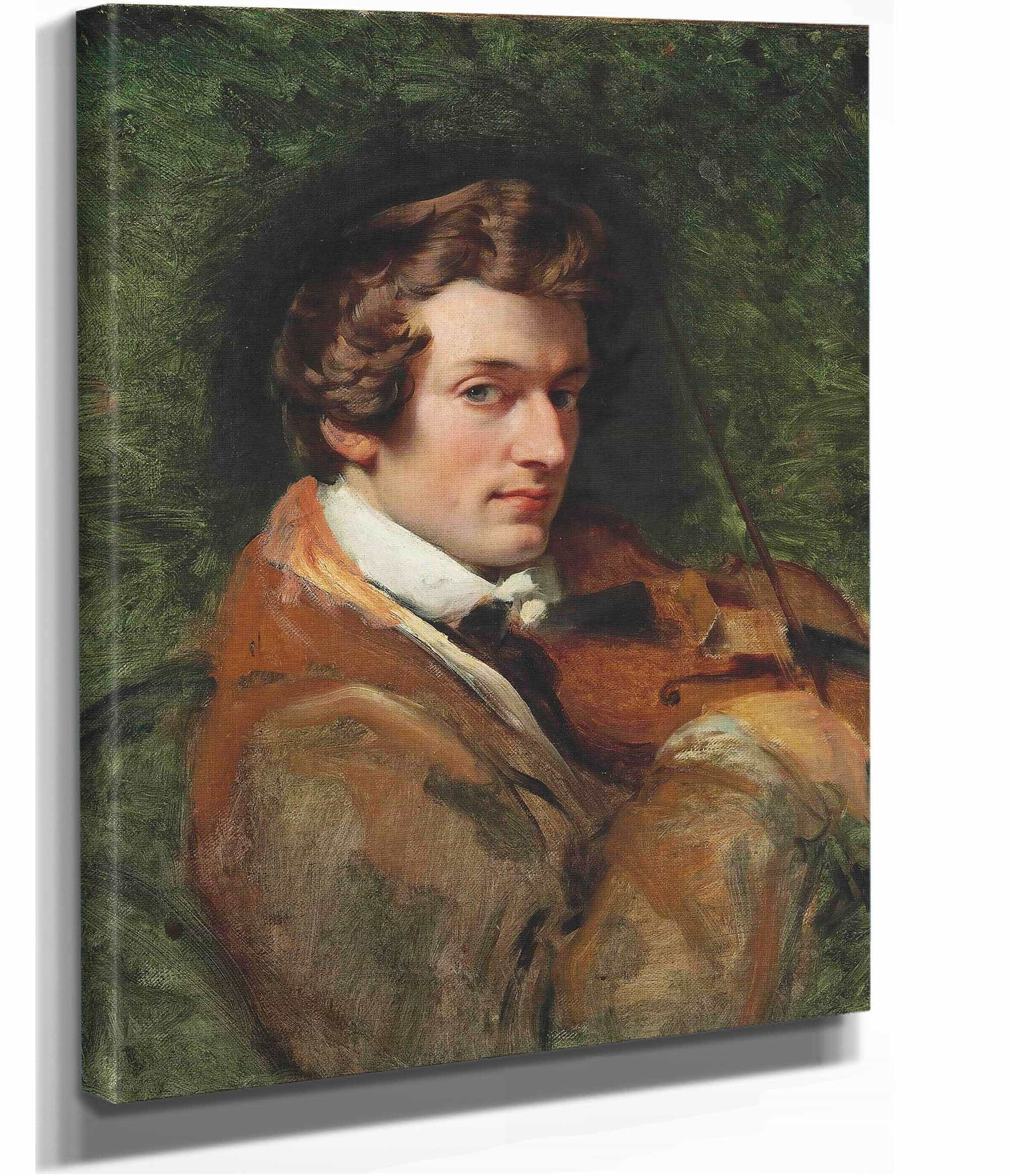 Portrait Of Charles Auguste De Beriot by Horace Vernet - Image 2