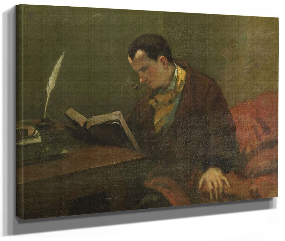 Portrait Of Charles Baudelaire (1821 67) By Jean Desire Gustave Courbet