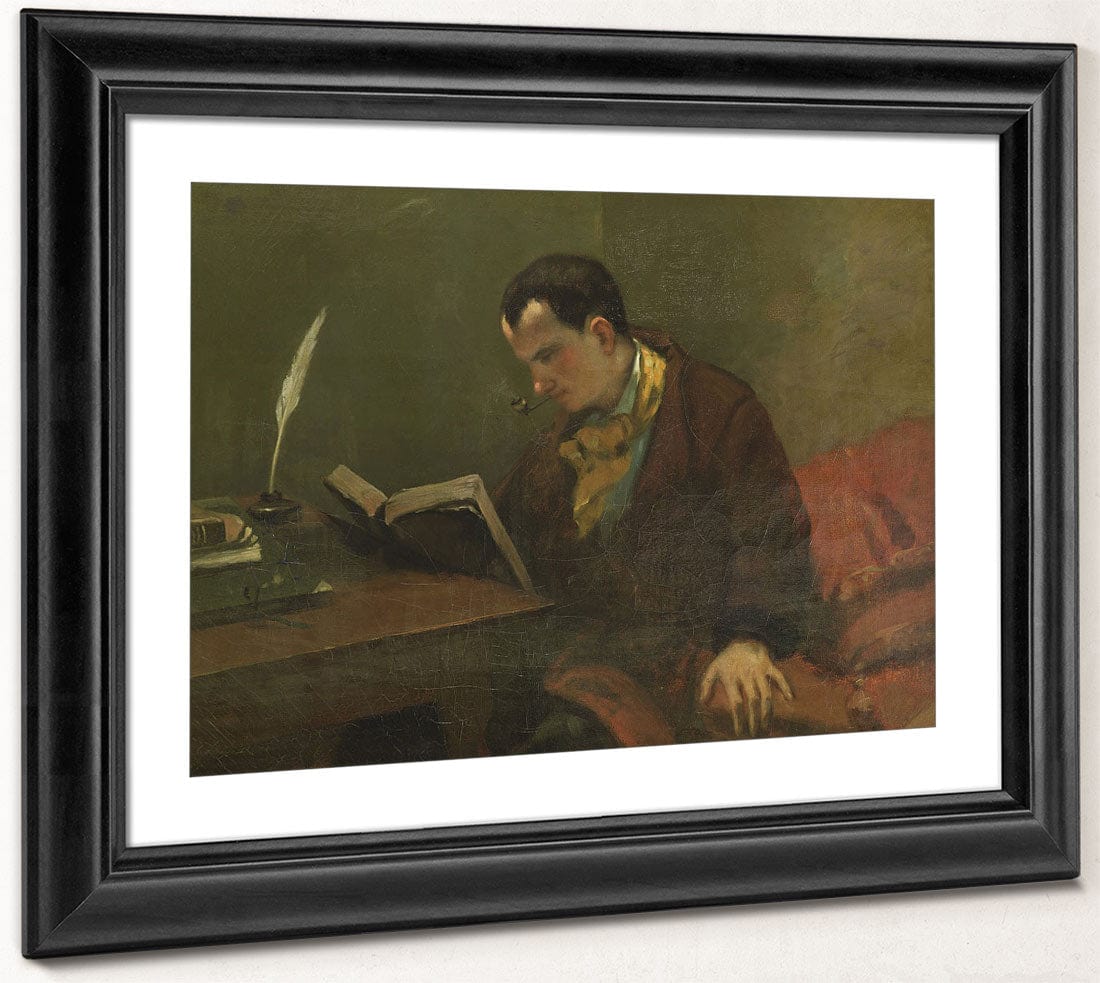 Portrait Of Charles Baudelaire (1821 67) By Jean Desire Gustave Courbet - Image 2