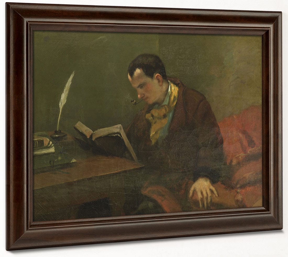 Portrait Of Charles Baudelaire (1821 67) By Jean Desire Gustave Courbet - Image 4