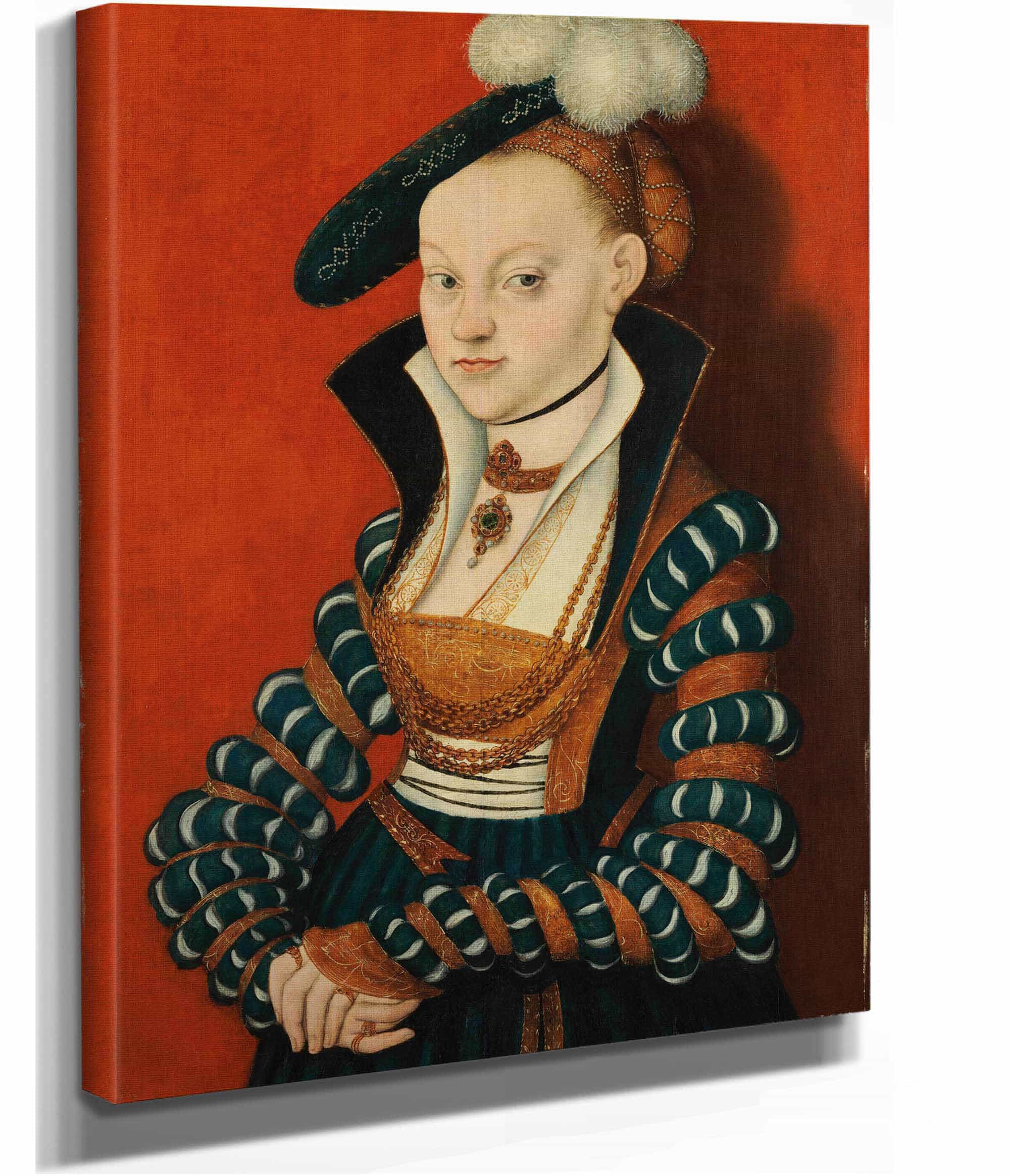 Portrait Of Christiane Of Eulenau by Lucas Cranach The Elder - Image 2