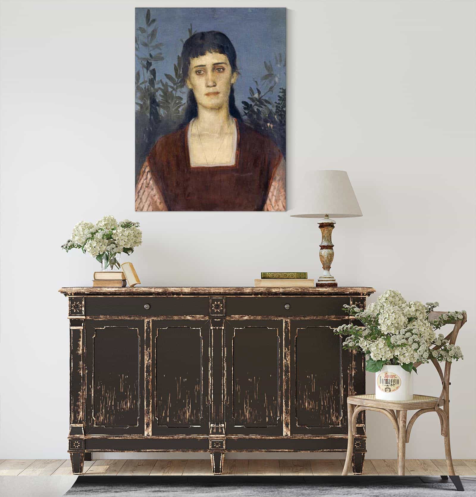 Portrait Of Clara Bruckmann Bocklin Eldest Daughter Of The Artist by Arnold Bocklin - Image 4