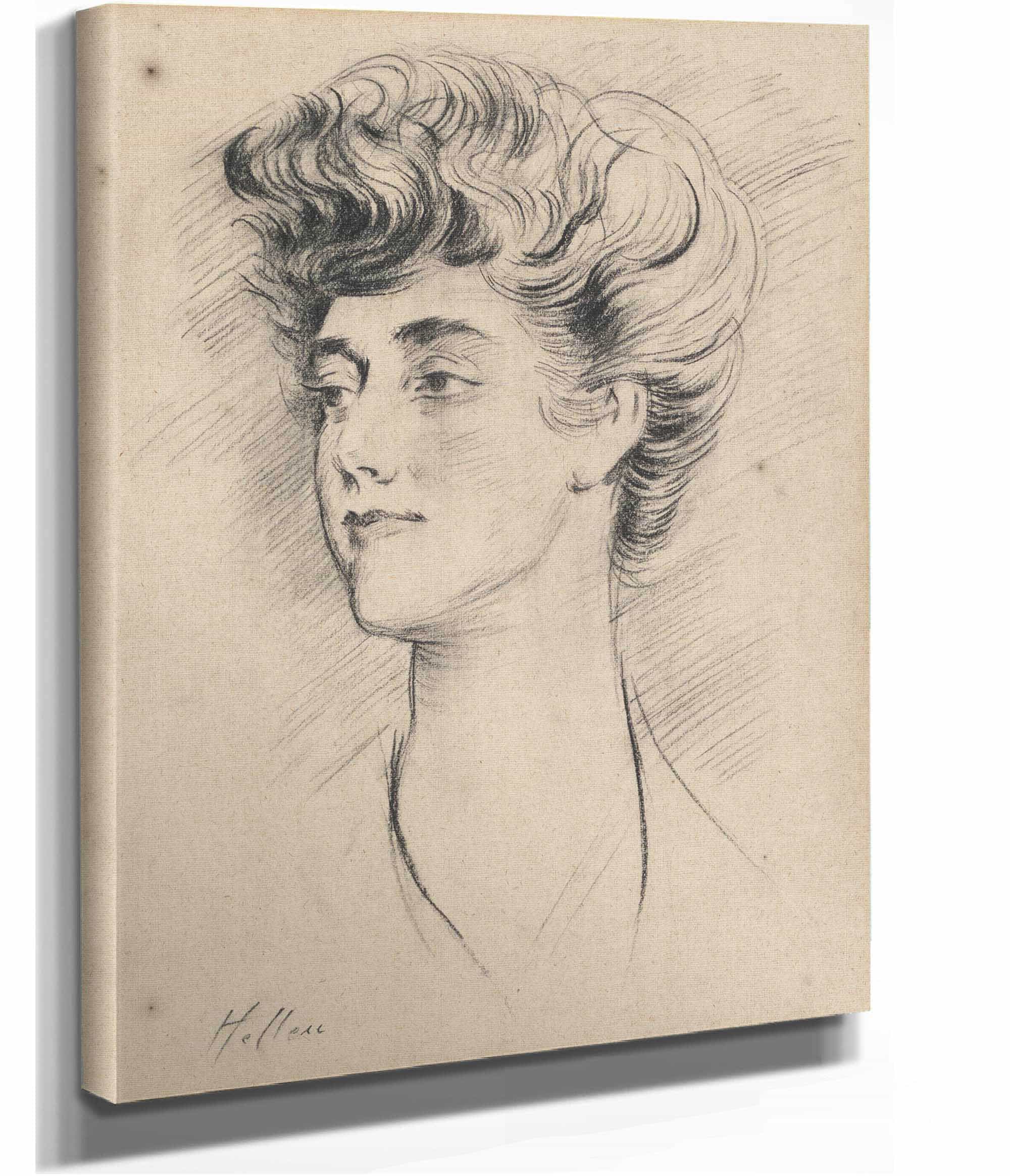 Portrait Of Constance Herbert Second Marchioness Of Ripon by Paul Cesar Helleu - Image 2