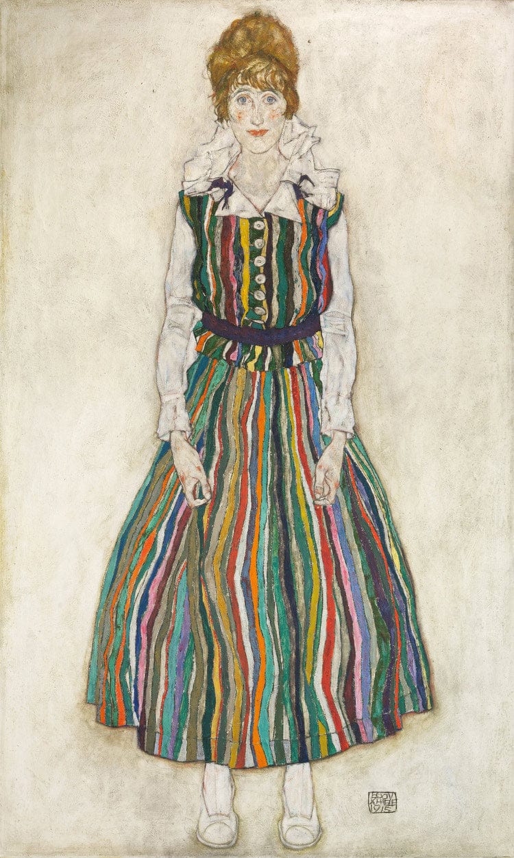 Portrait Of Edith Schiele The Artists Wife 1915 180X110Cm Haags Gemeentemuseum By Egon Schiele - Image 6