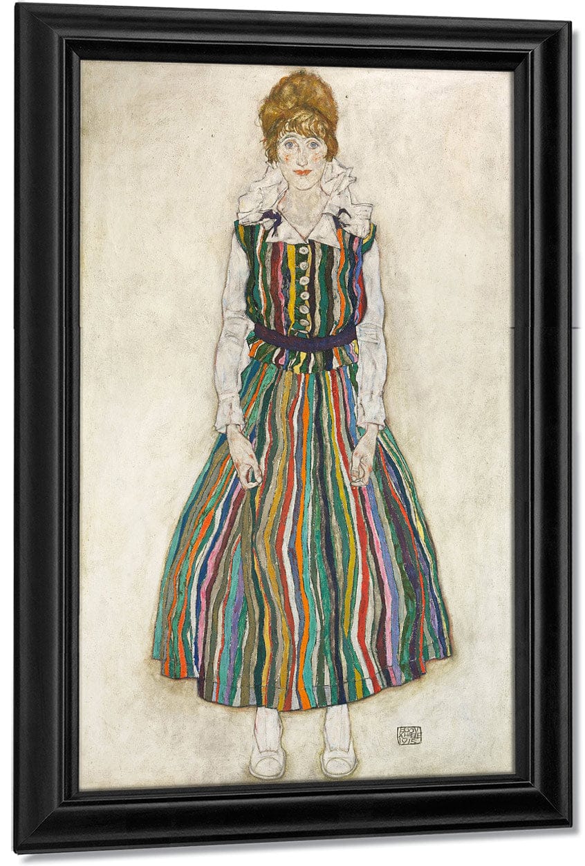 Portrait Of Edith Schiele The Artists Wife 1915 180X110Cm Haags Gemeentemuseum By Egon Schiele - Image 7