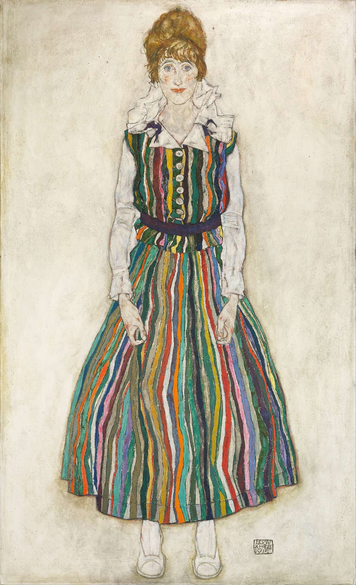 Portrait Of Edith The Artists Wife by Egon Schiele - Image 3
