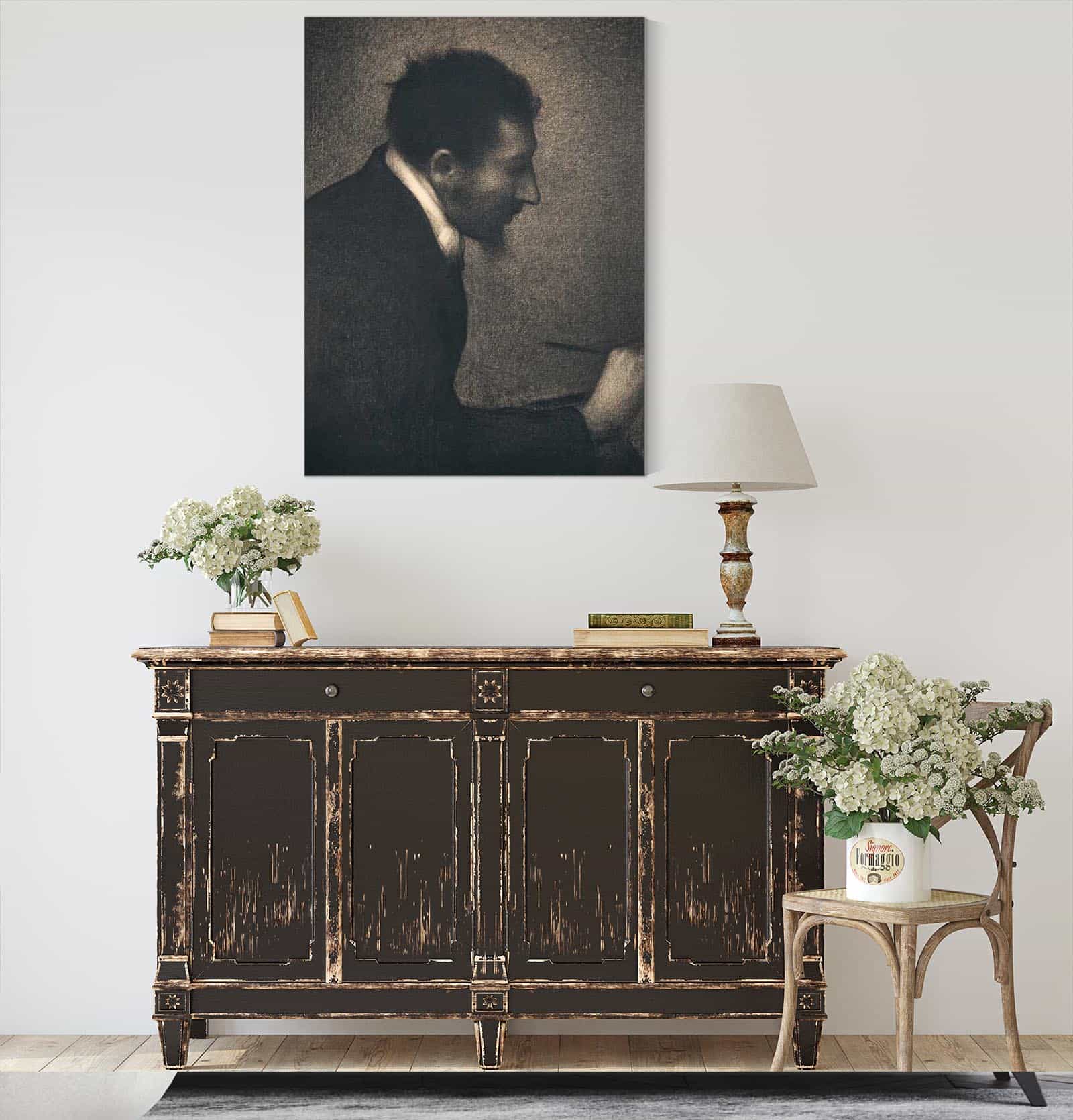 Portrait Of Edmond Francois Aman Jean by Georges Seurat - Image 4