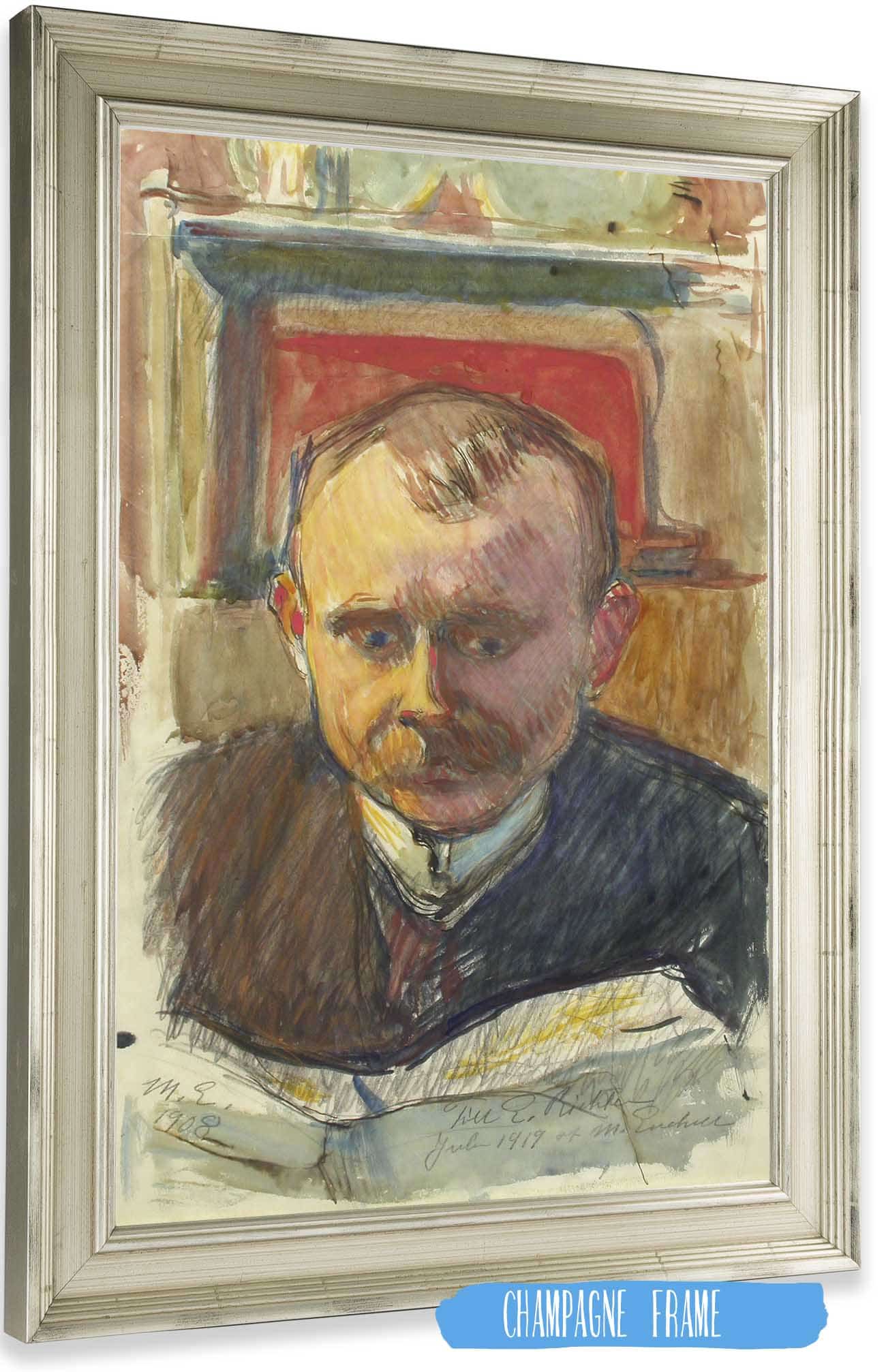 Portrait Of Edvard Richter by Magnus Enckell