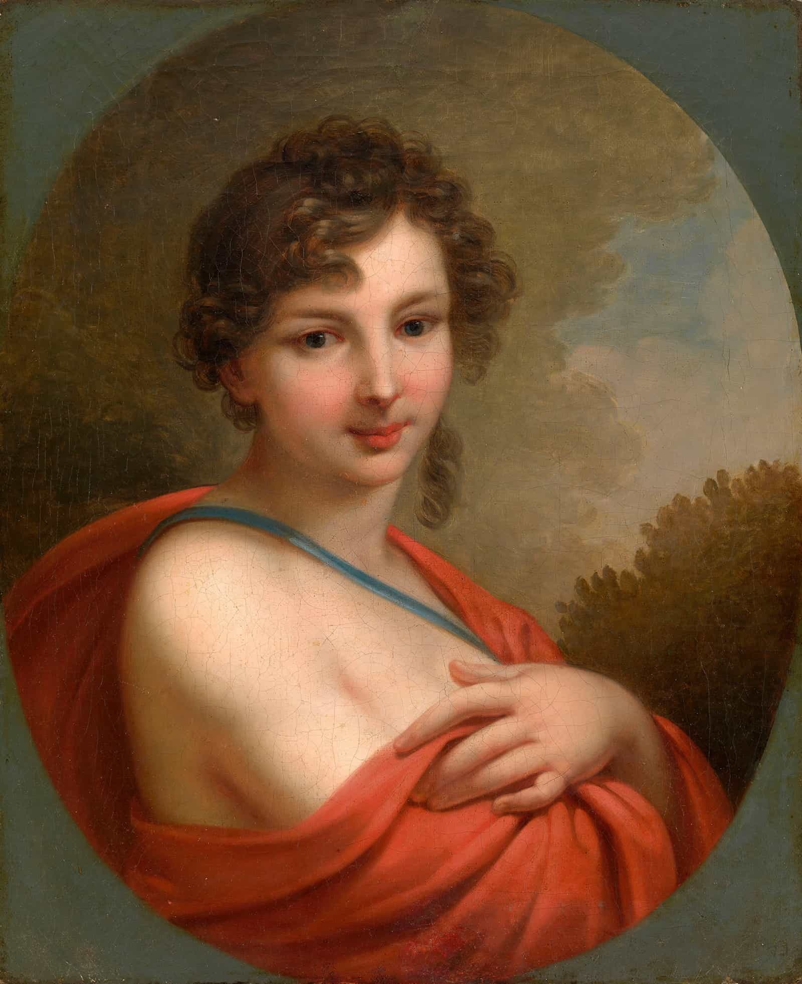 Portrait Of Elena Aleksandrovna Naryshkina by Johann Baptist Von Lampi The Elder - Image 2