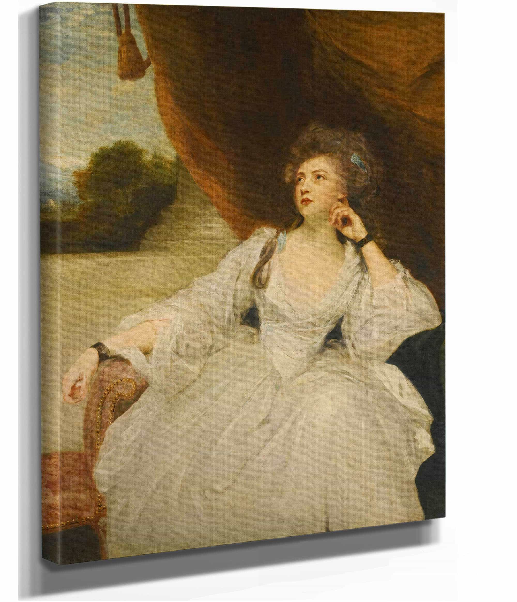 Portrait Of Elizabeth Falconer Mrs Stanhope As Contemplation by Sir Joshua Reynolds - Image 2