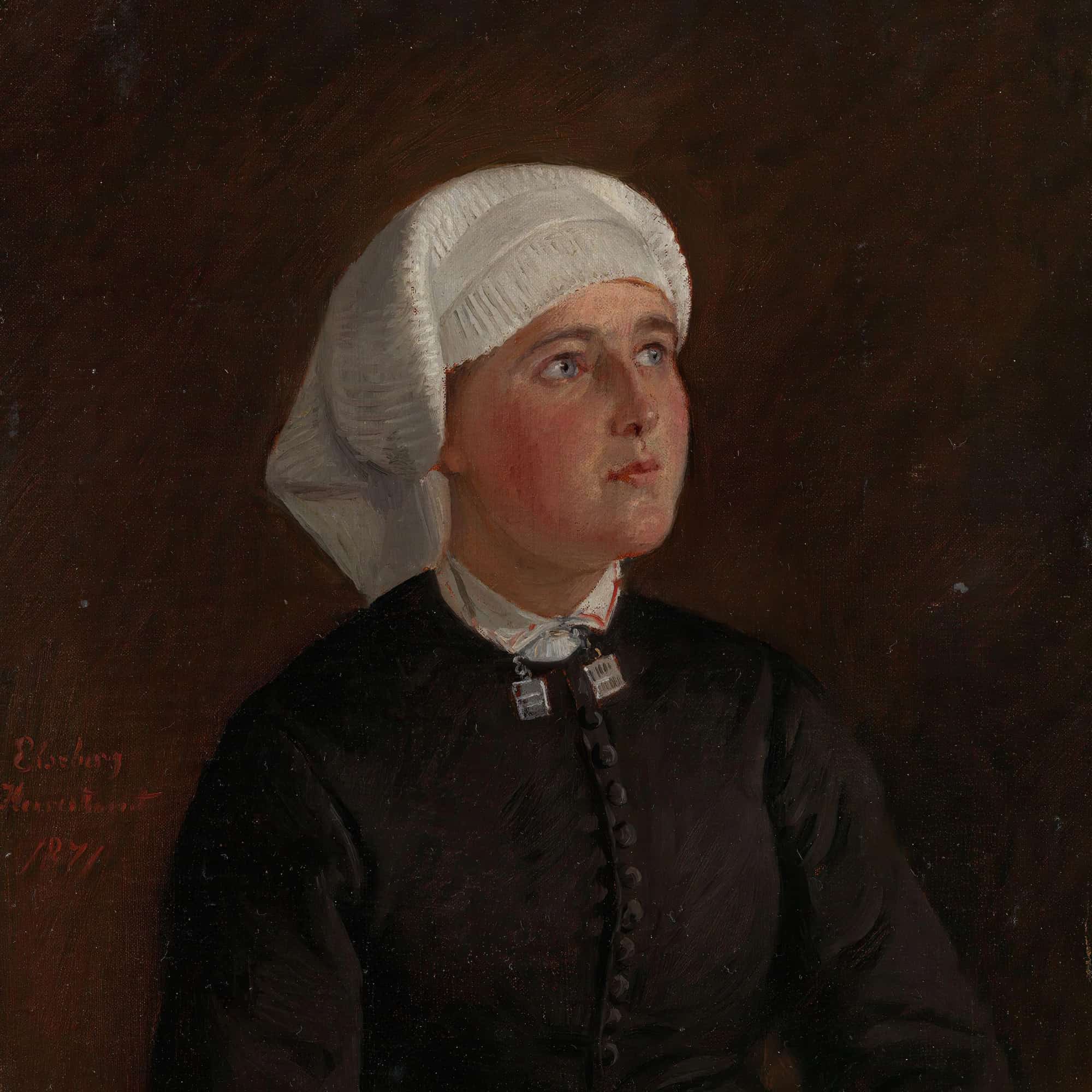 Portrait Of Elseberg Herrestvedt by Adolph Tidemand - Image 4