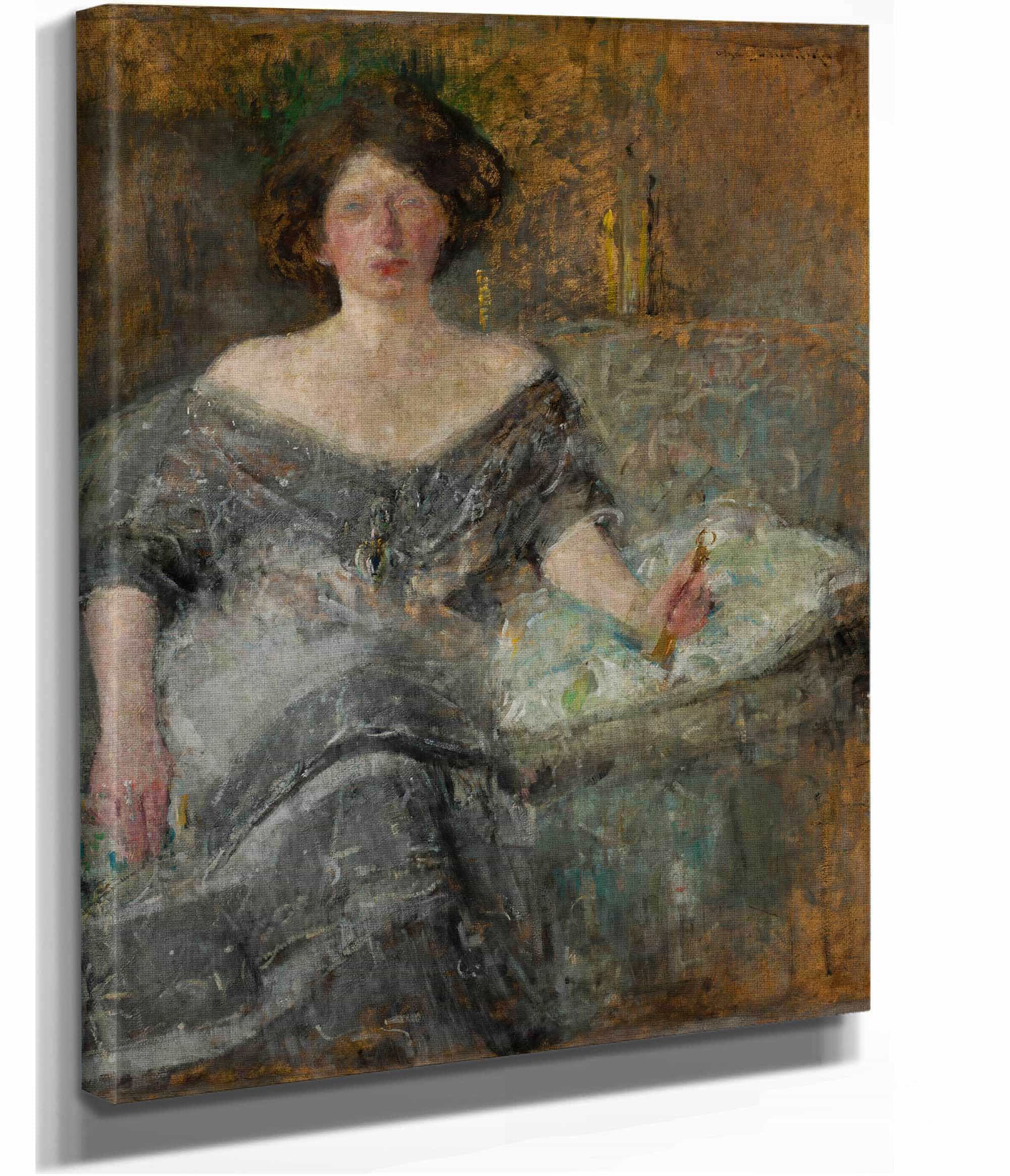 Portrait Of Elza Krauze by Olga Boznanska - Image 2
