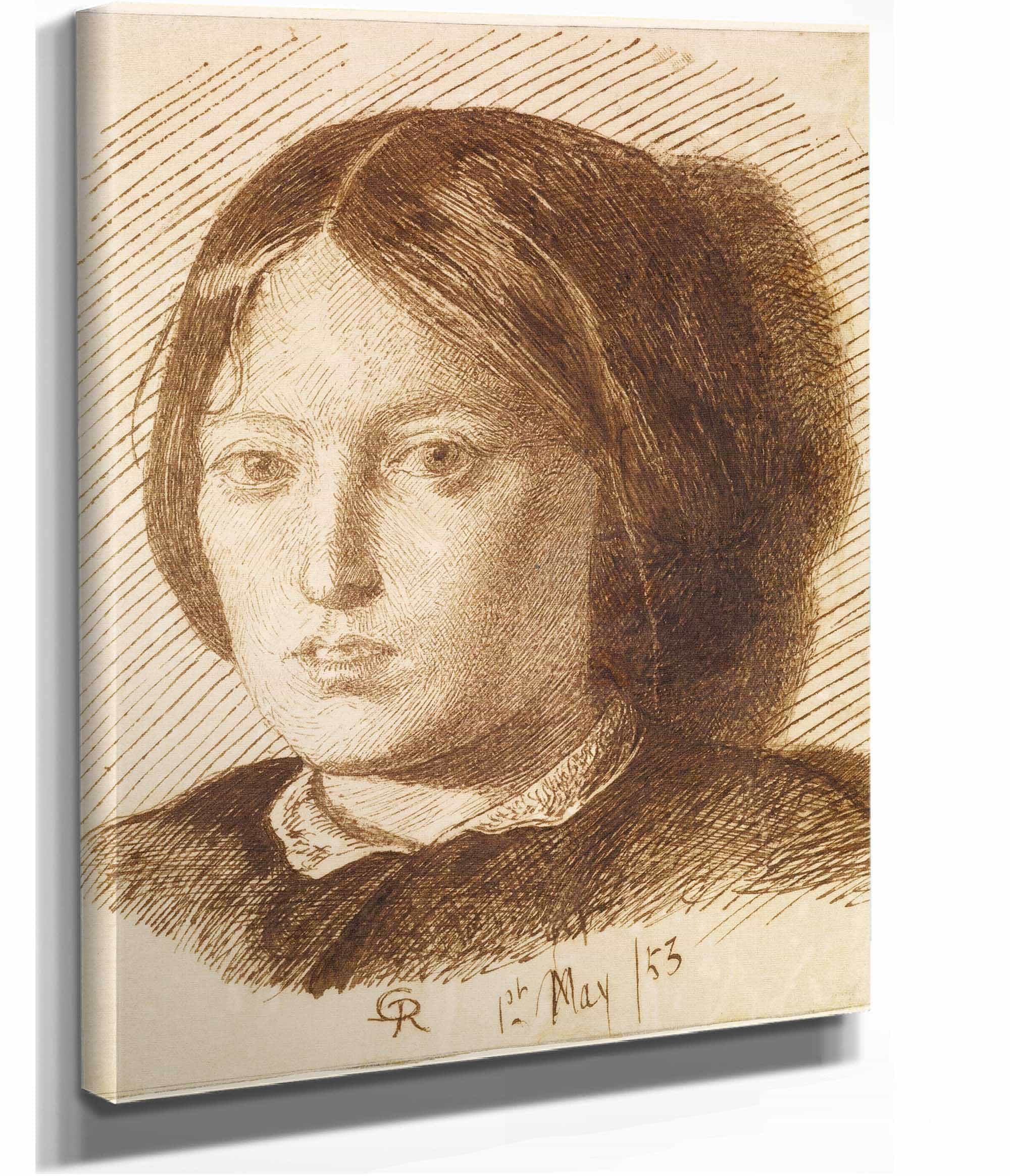 Portrait Of Emma Madox Brown by Dante Gabriel Rossetti - Image 2