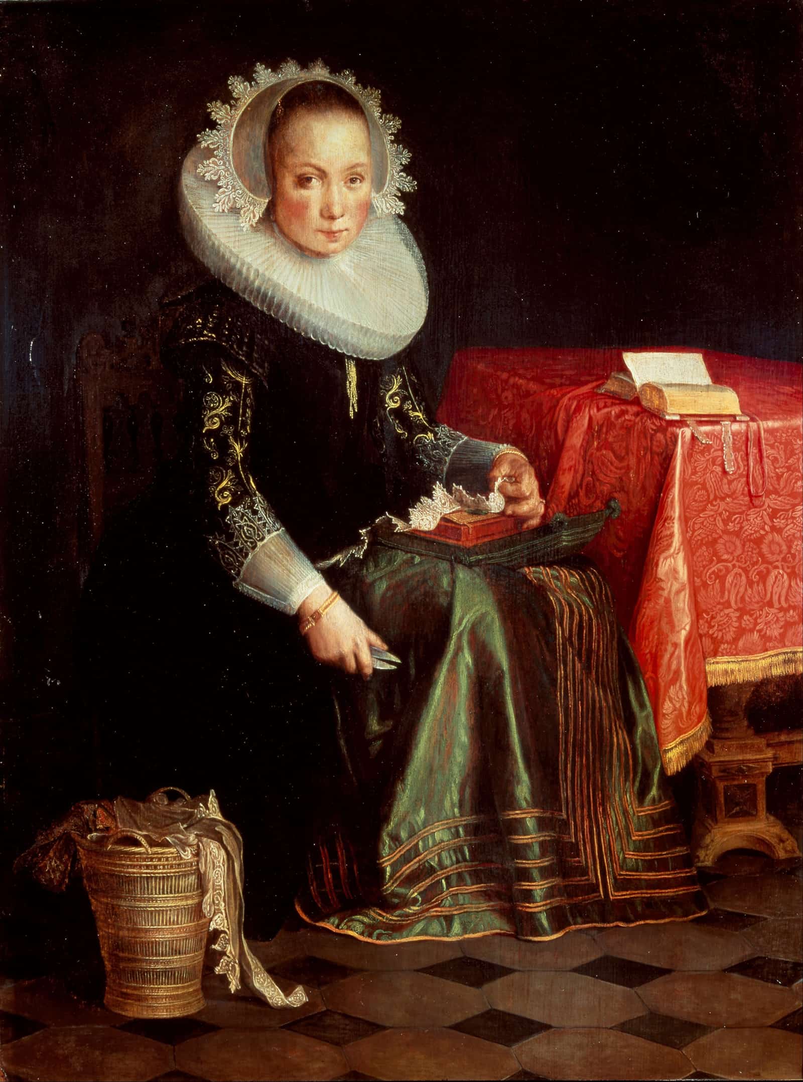 Portrait Of Eva Wtewael by Joachim Wtewael - Image 2