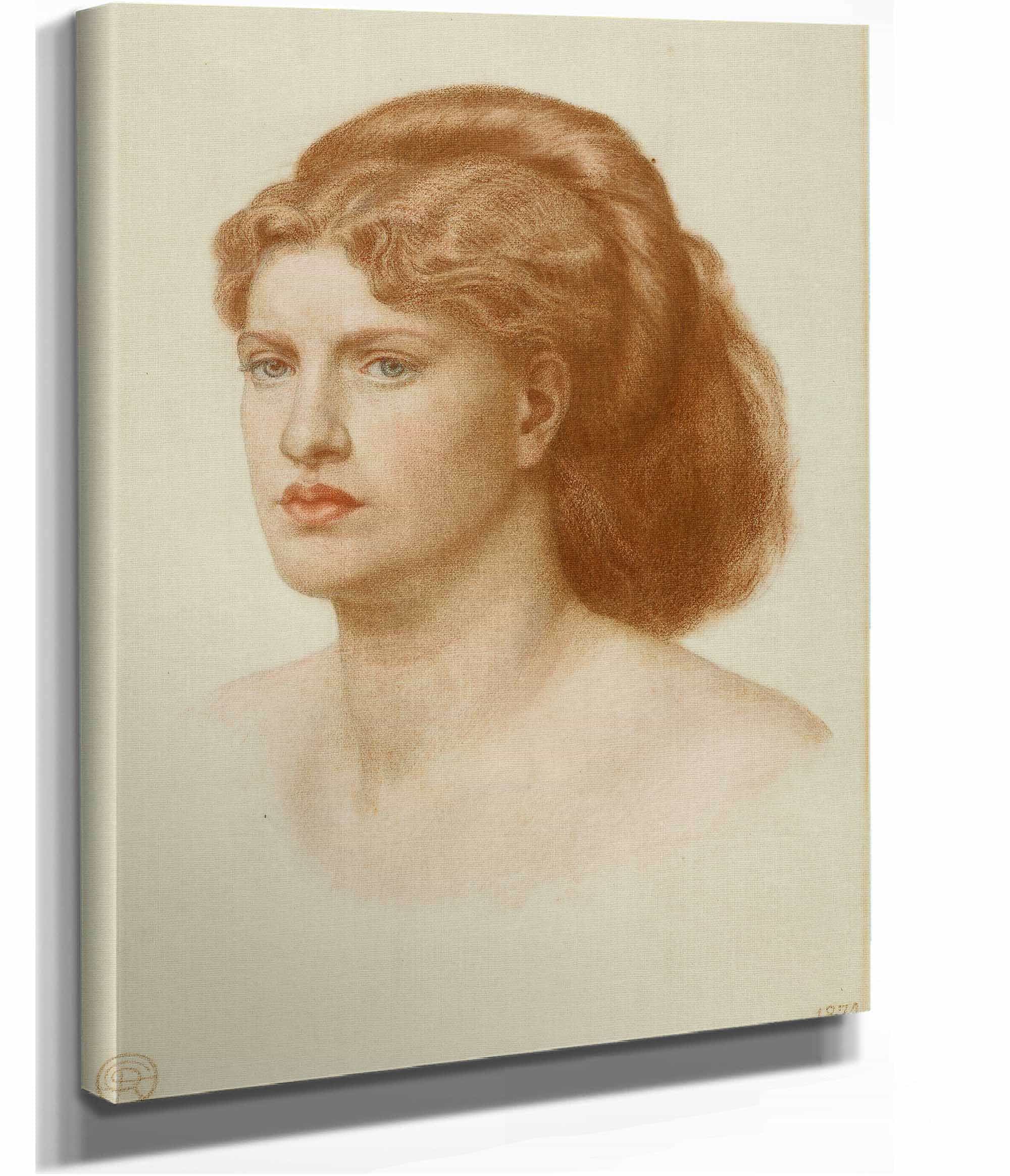 Portrait Of Fanny Cornforth Head And Shoulders by Dante Gabriel Rossetti - Image 2