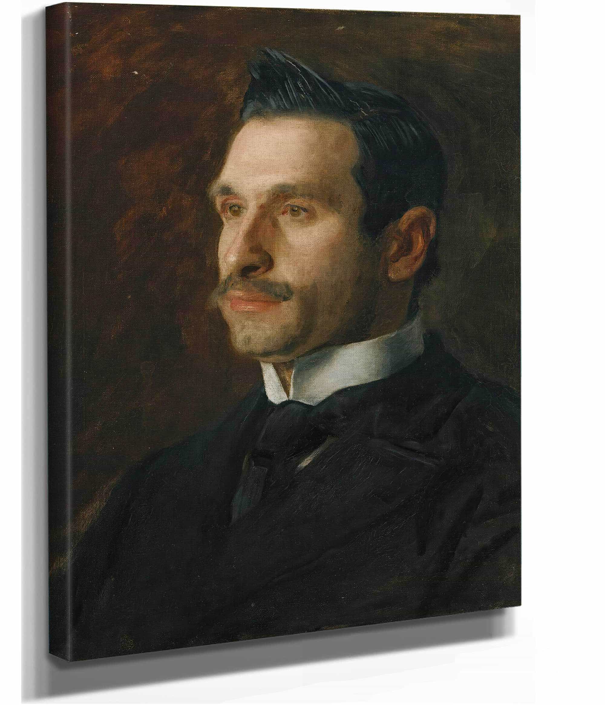 Portrait Of Francesco Romano by Thomas Eakins - Image 2