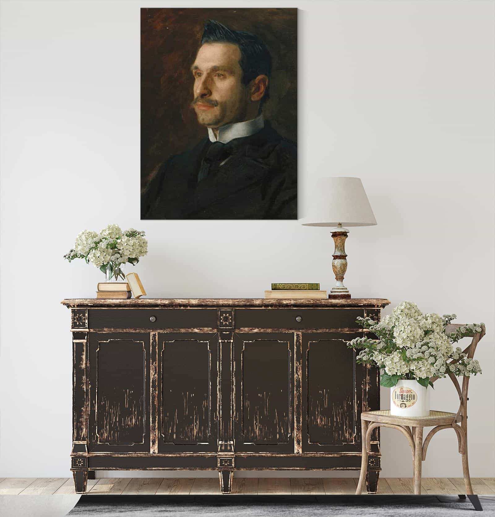 Portrait Of Francesco Romano by Thomas Eakins - Image 4