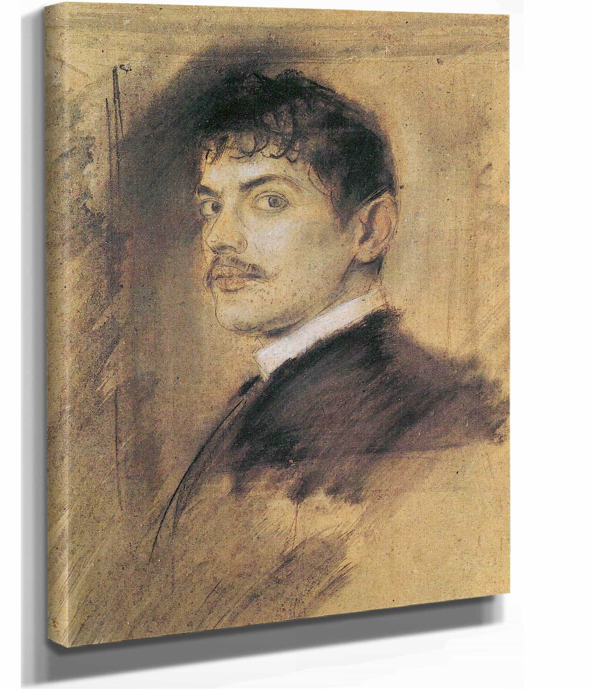 Portrait Of Franz Von Stuck by Franz Von Lenbach - Image 2
